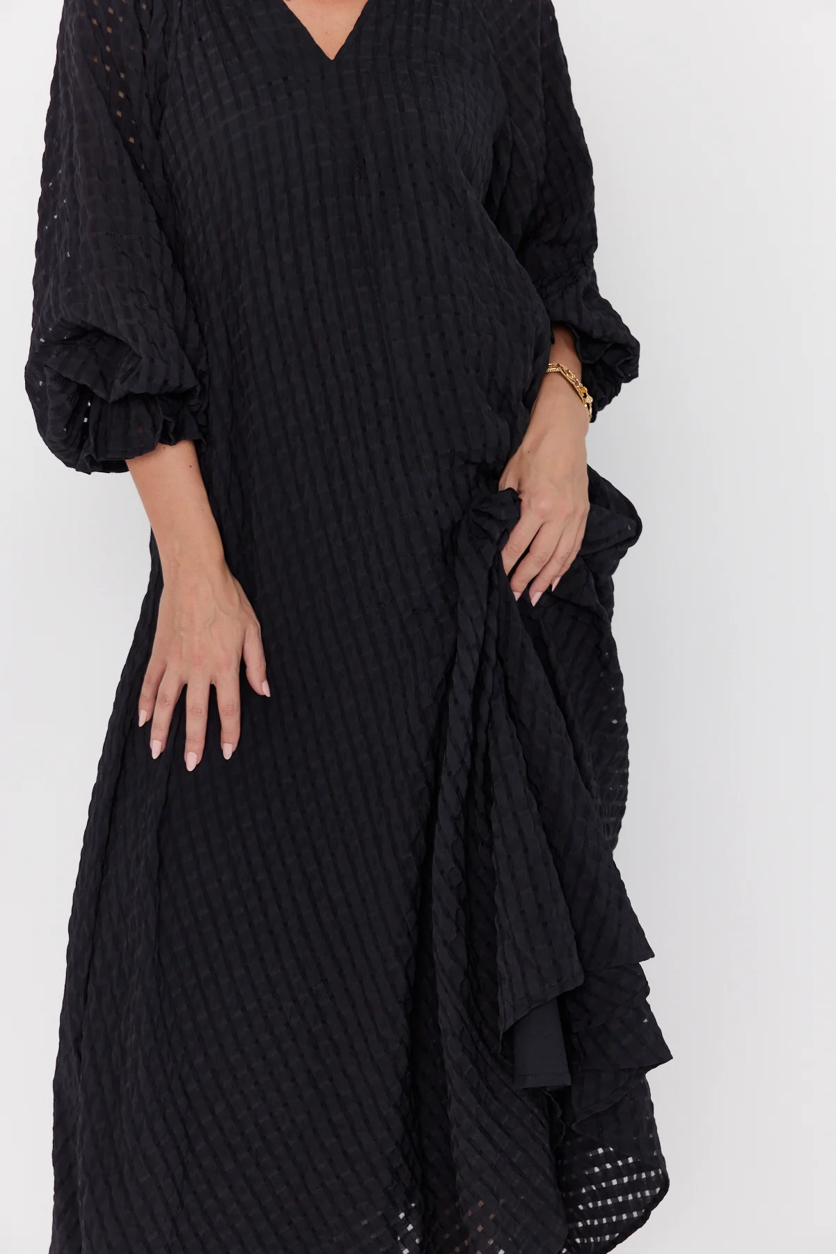 MADERO Dress Chequer Black - Image 8