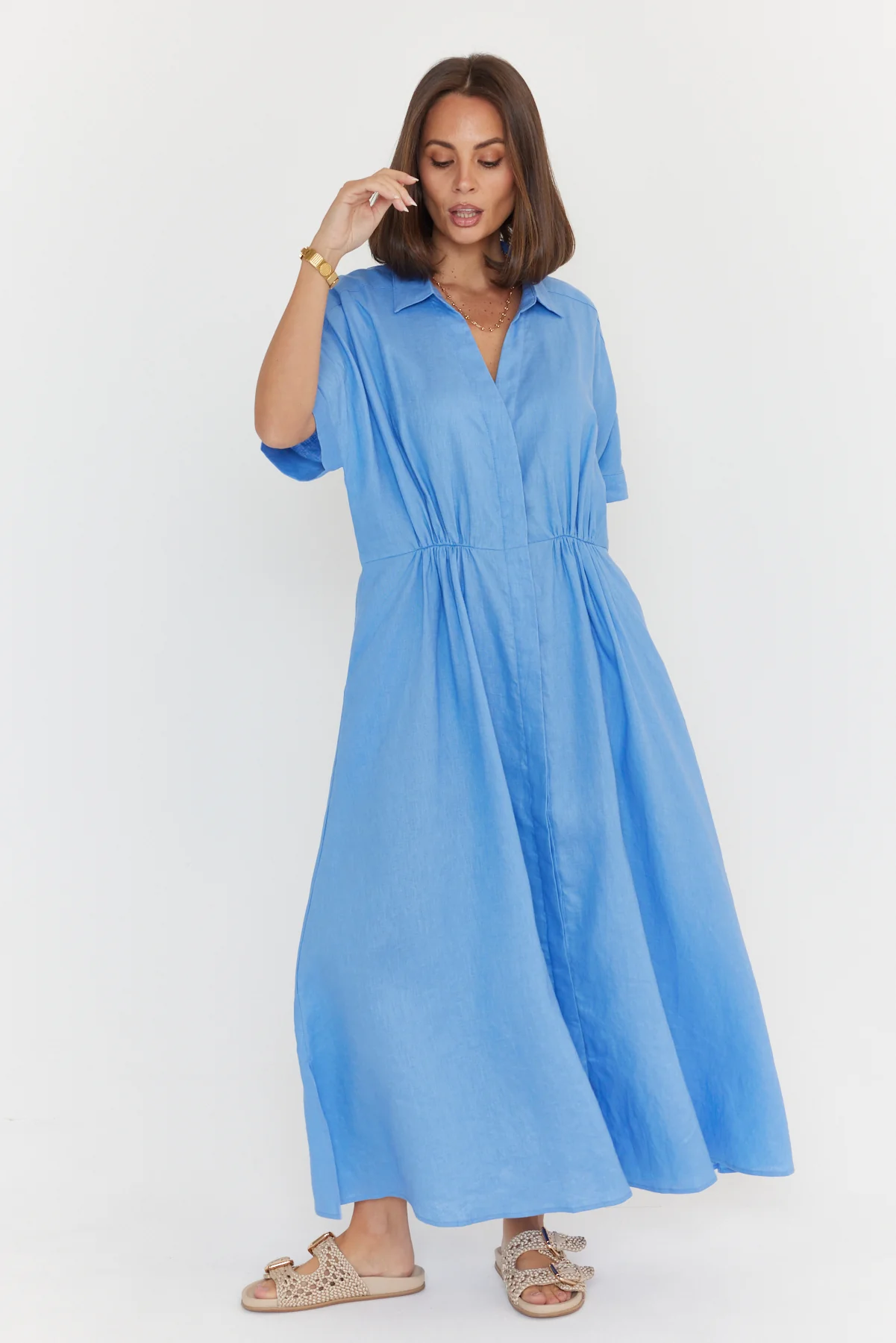 MAKILA Dress Cornflour Blue - Image 10