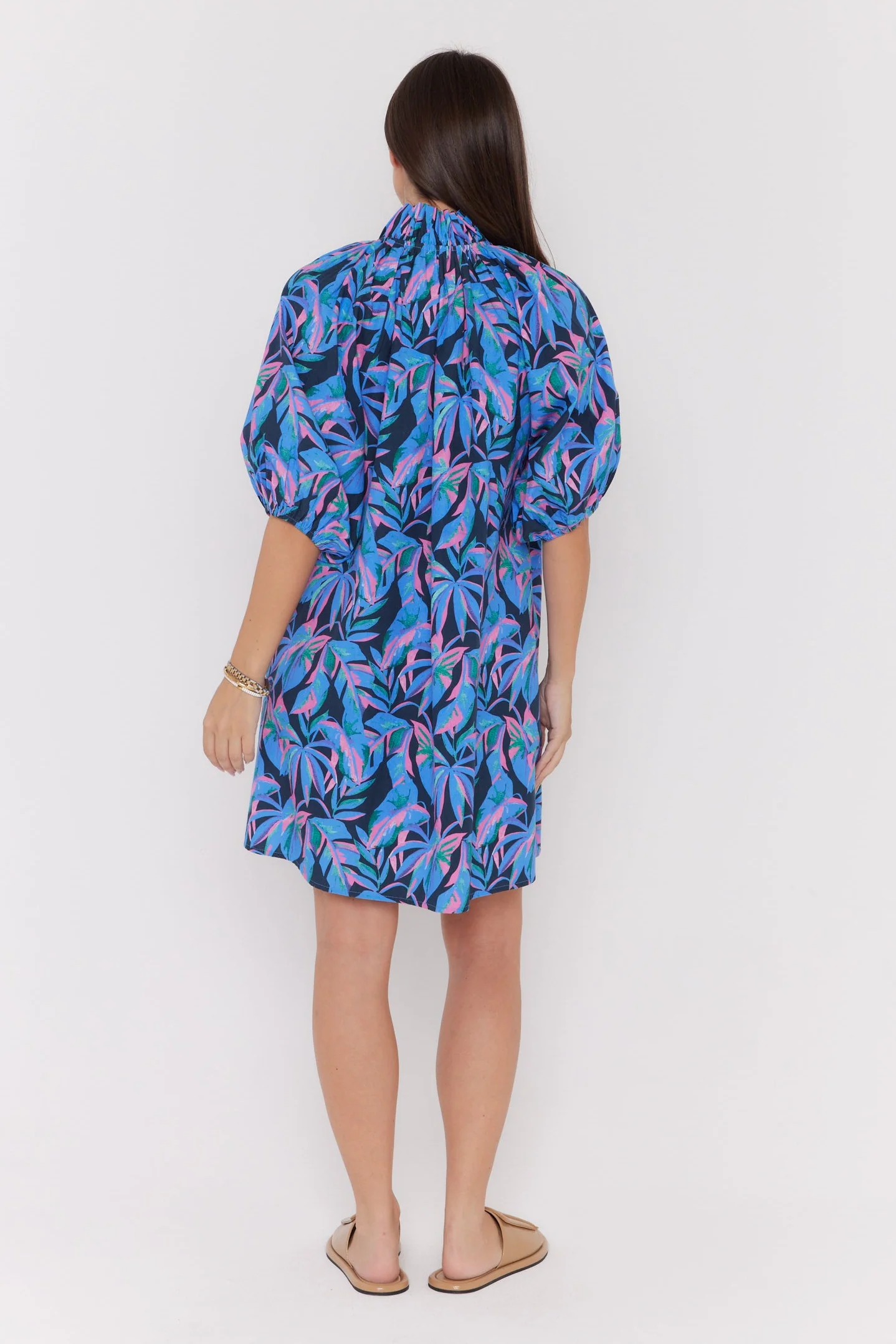 MALTA Dress Navy Floral Print - Image 11