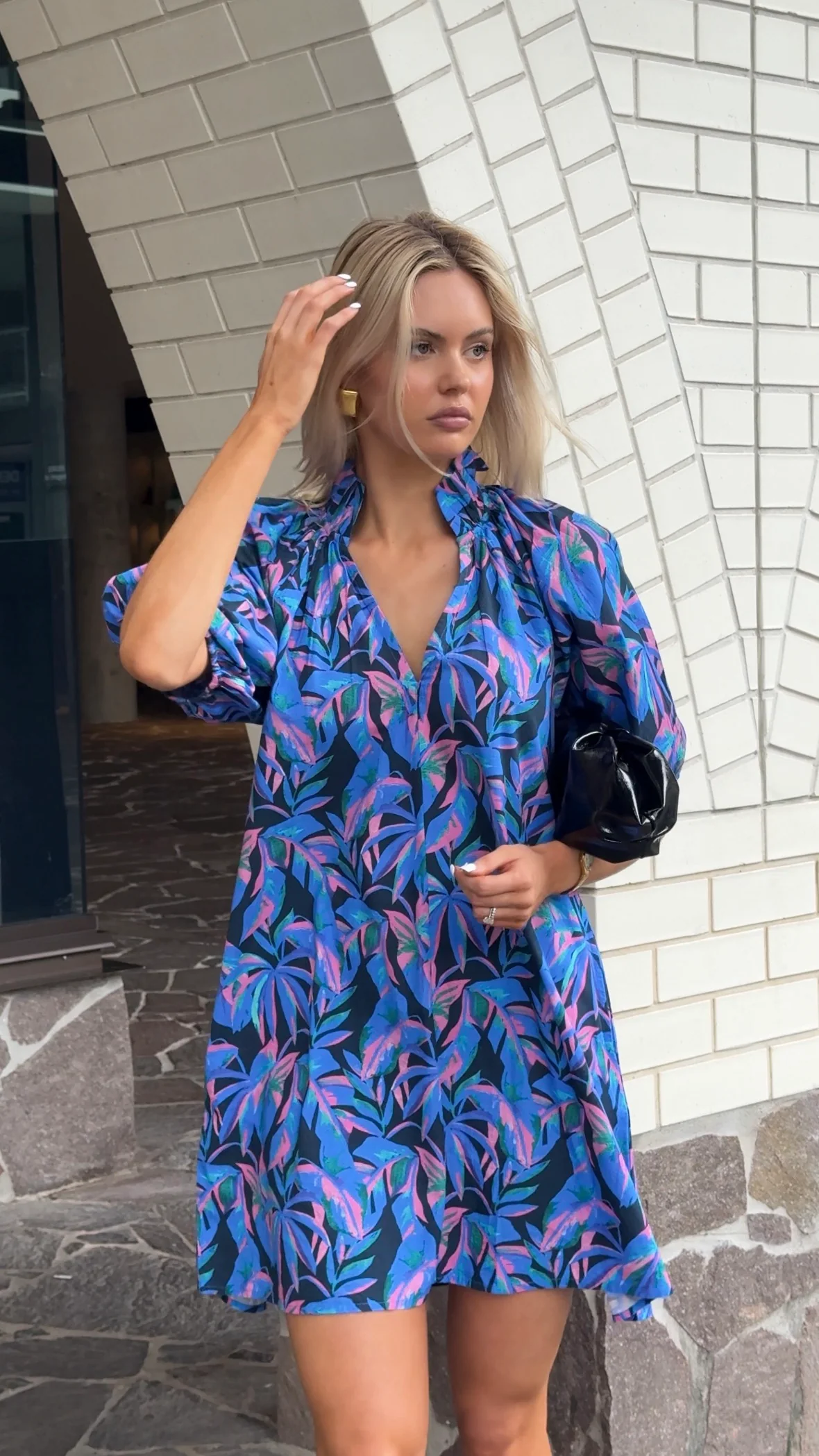 MALTA Dress Navy Floral Print - Image 4