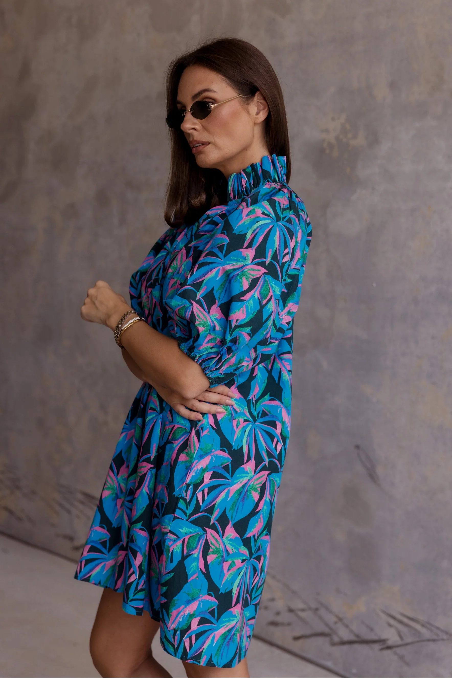 MALTA Dress Navy Floral Print - Image 5