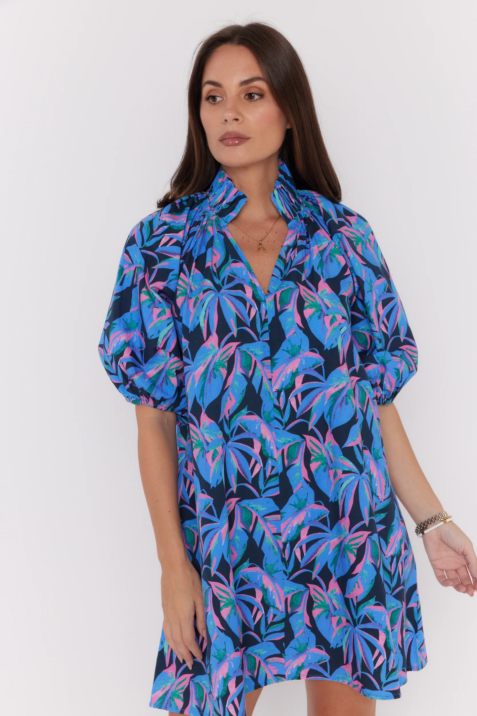 MALTA Dress Navy Floral Print - Image 6