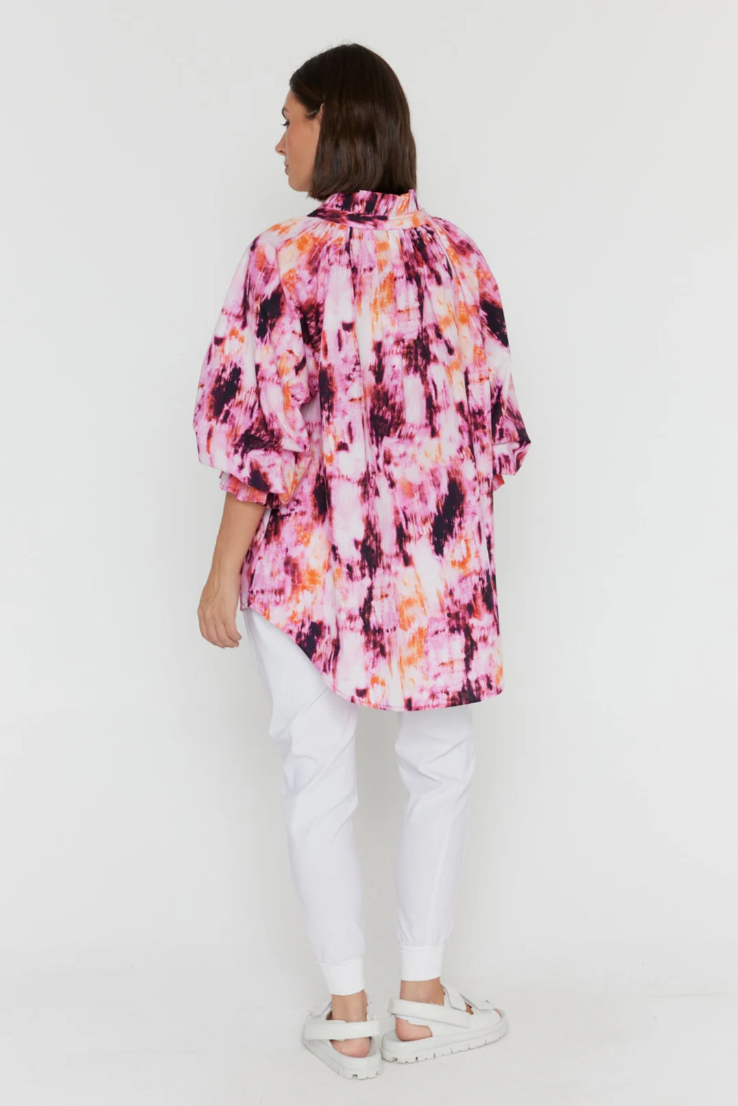 MEEKA Blouse Pink Textured Print - Image 10