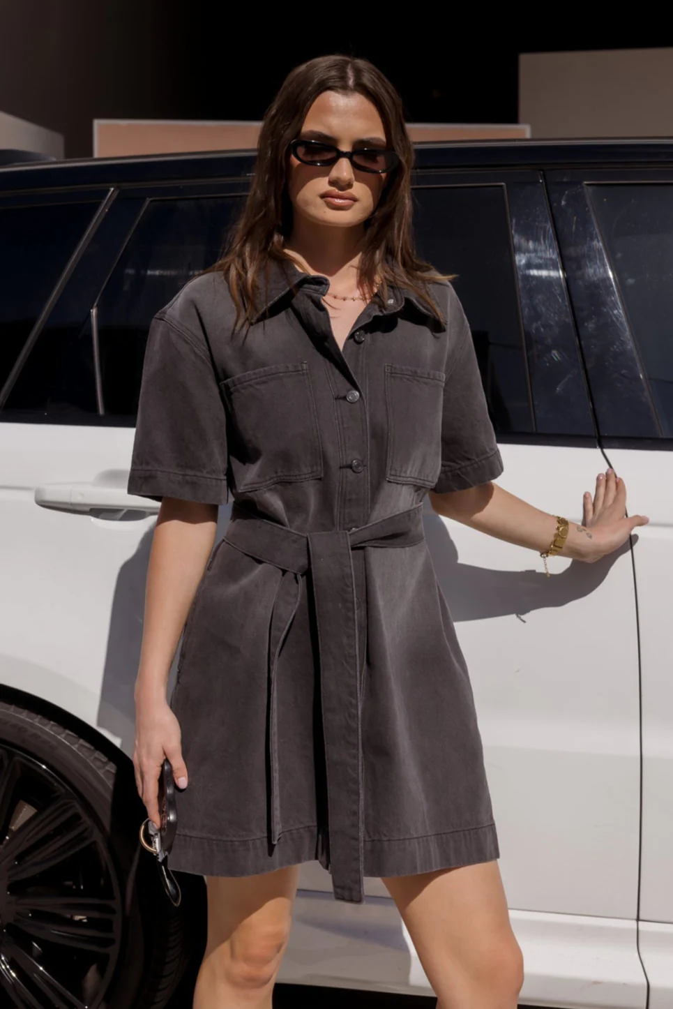 MILANO Dress Black Denim - Image 4