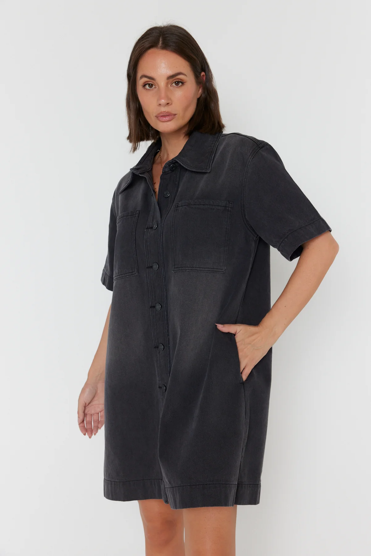 MILANO Dress Black Denim - Image 7