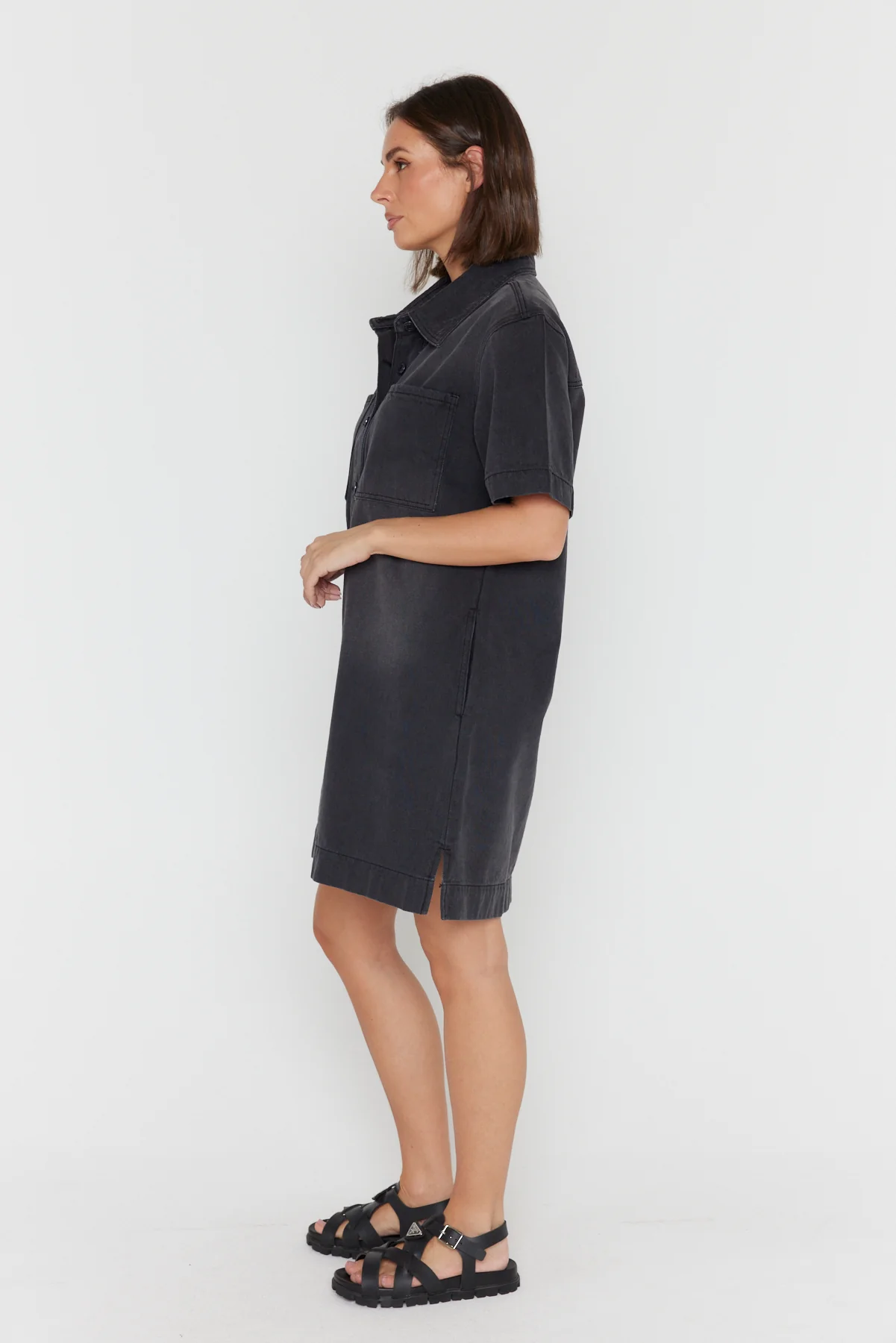 MILANO Dress Black Denim - Image 9