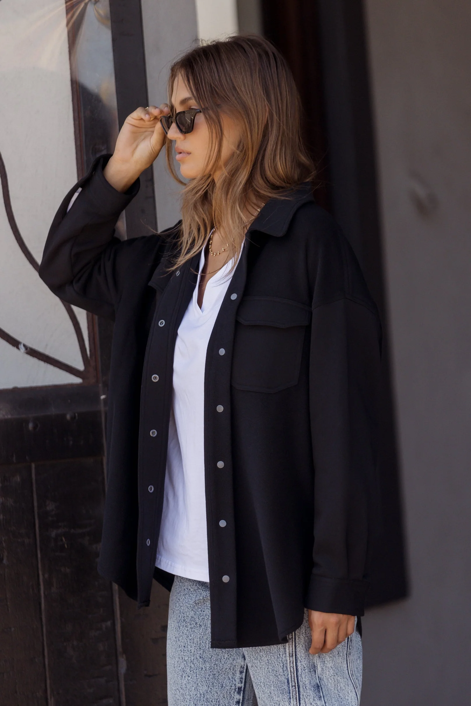 NELSIE Shacket Black