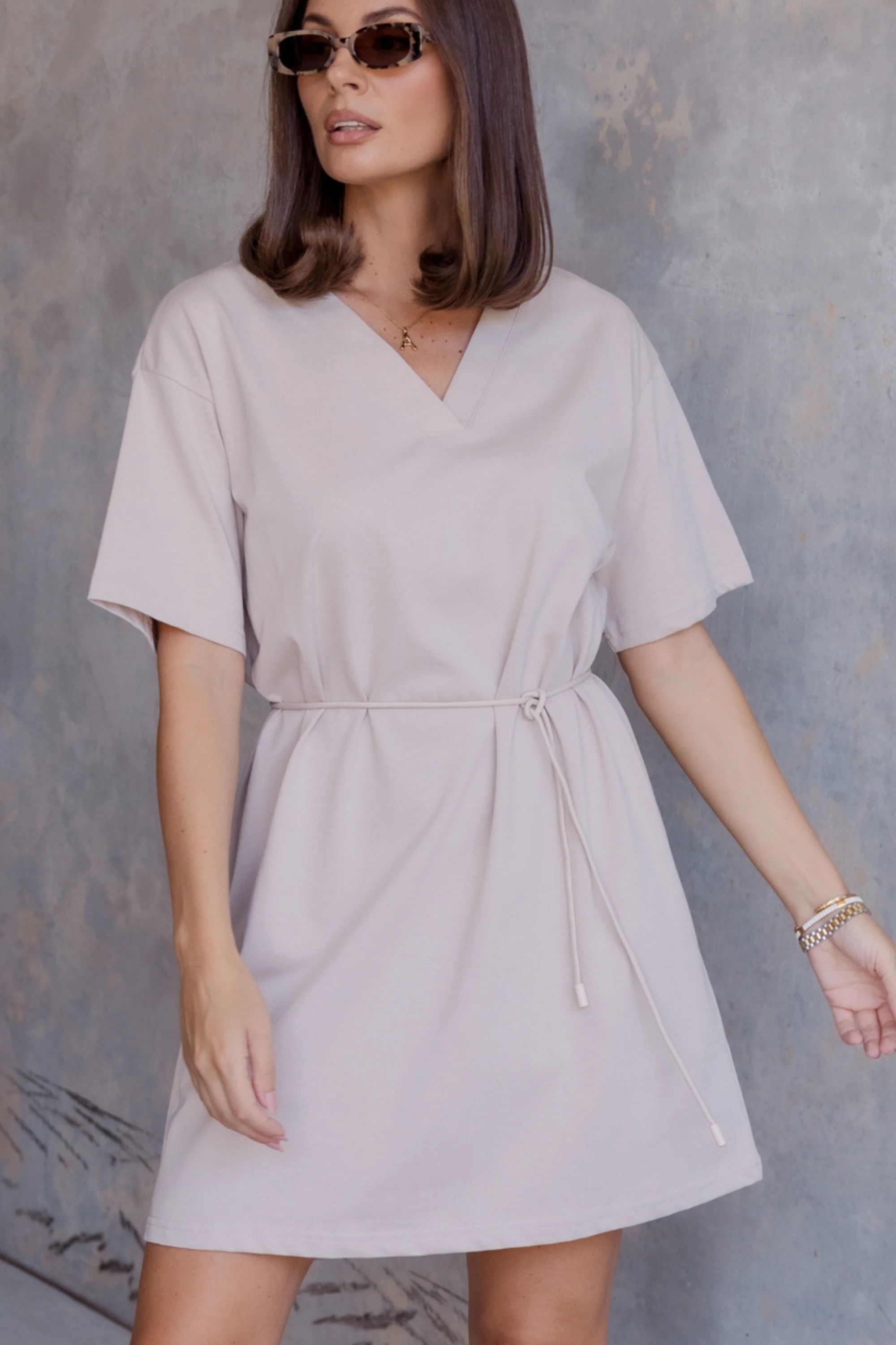 NIX Mini Dress Stone - Image 2