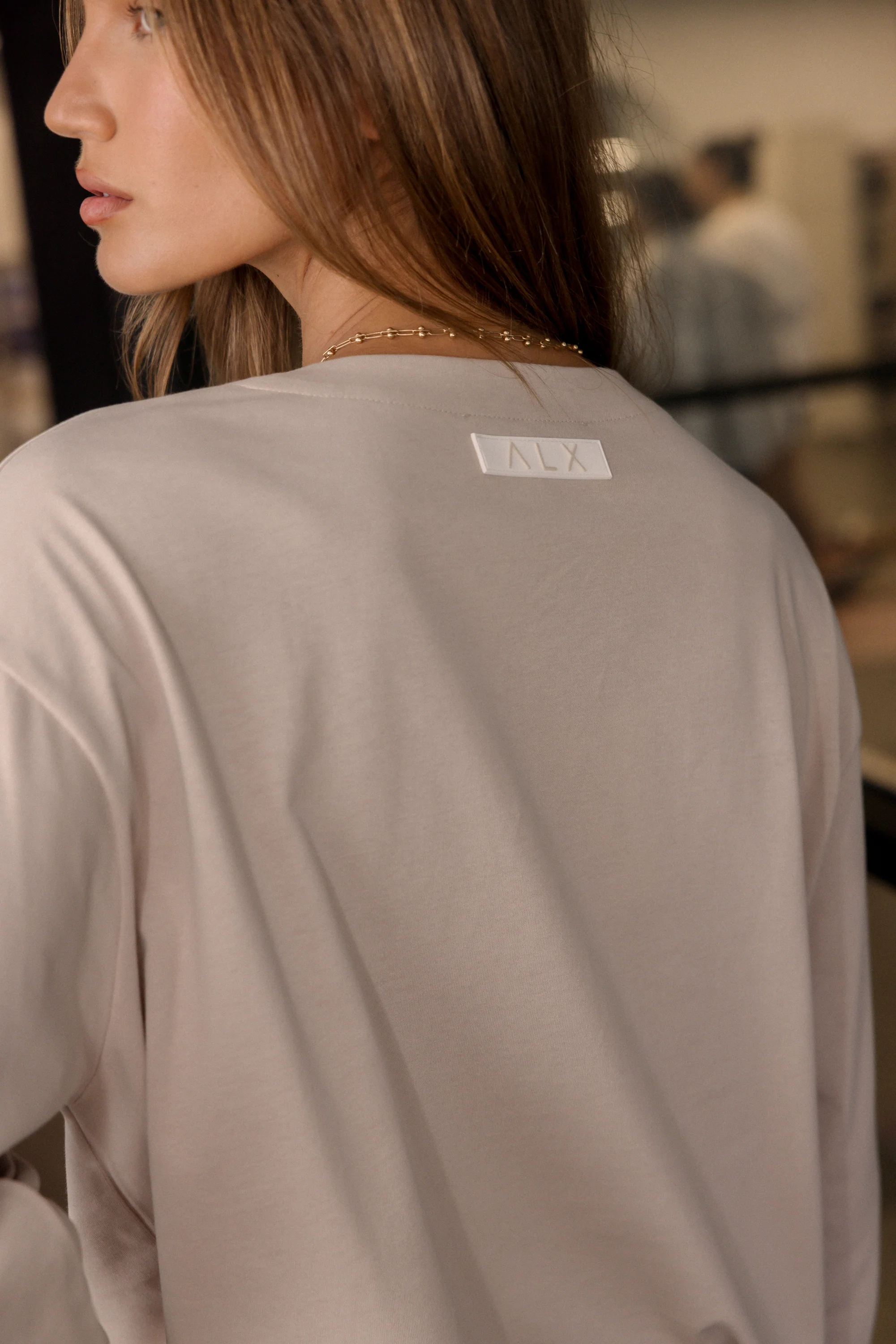 NIX V Long Sleeve Top Stone - Image 3
