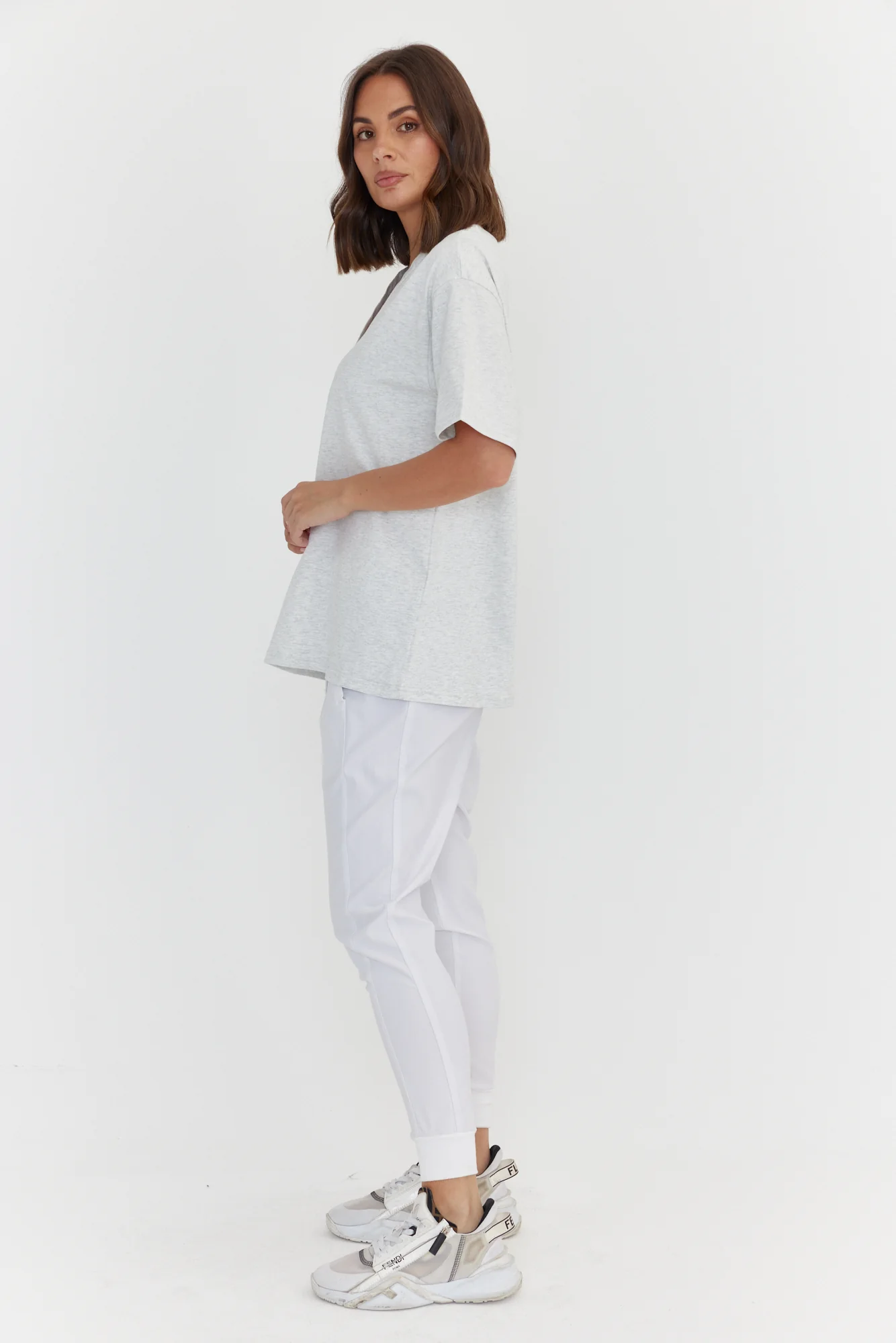 NIX V-Neck T-Shirt Grey Marle - Image 8