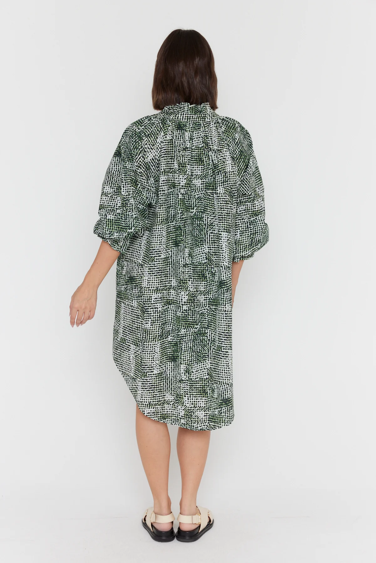 OLLIE Dress Emerald Textured Print - Image 10