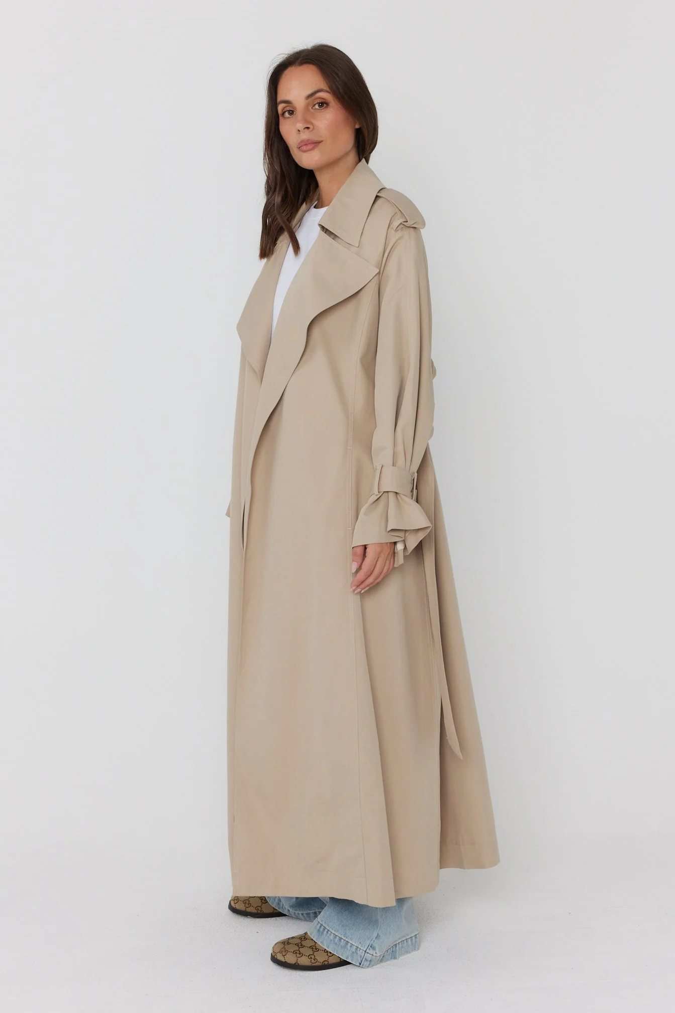PASCAL Soft Maxi Trench Beige - Image 13
