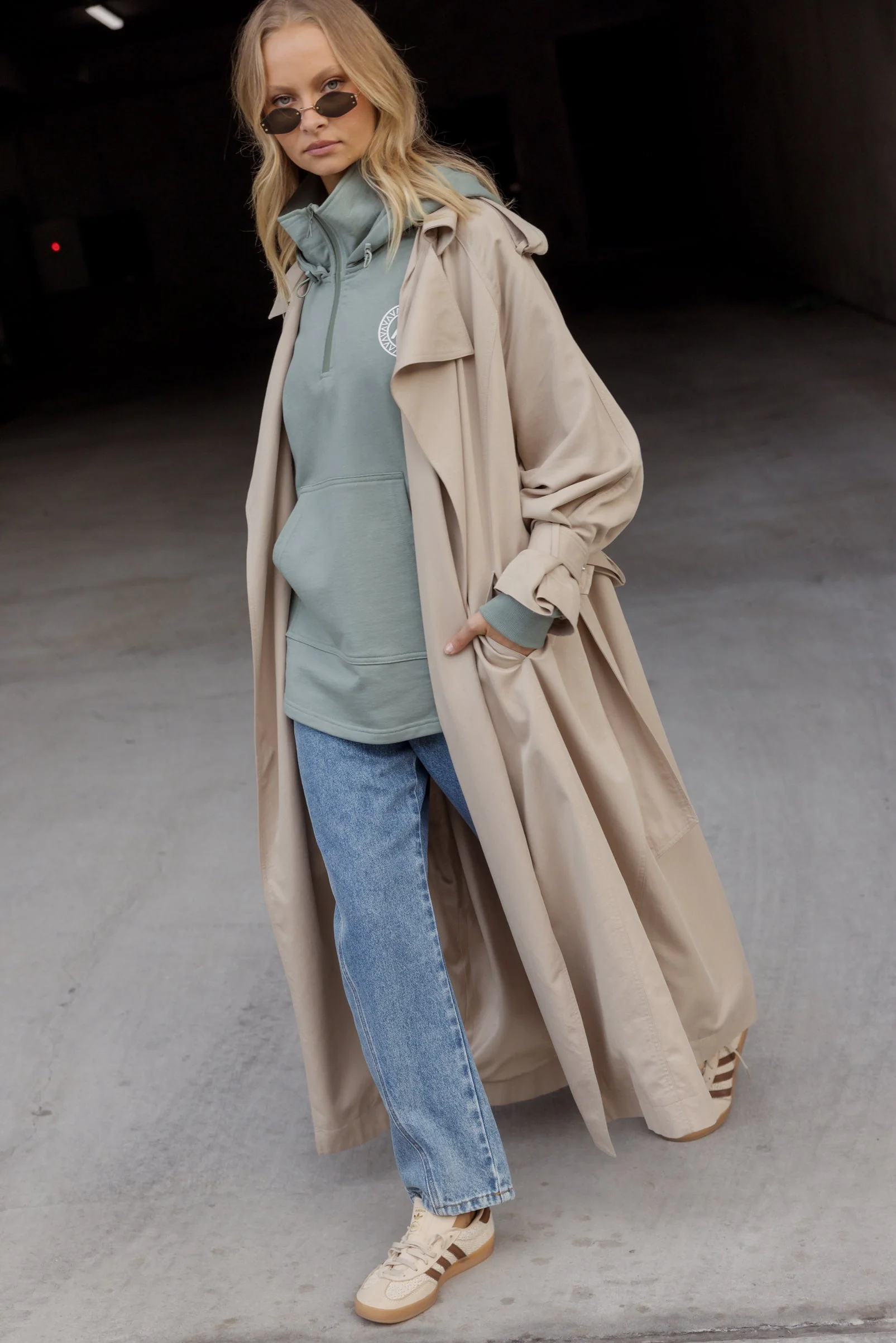 PASCAL Soft Maxi Trench Beige - Image 8