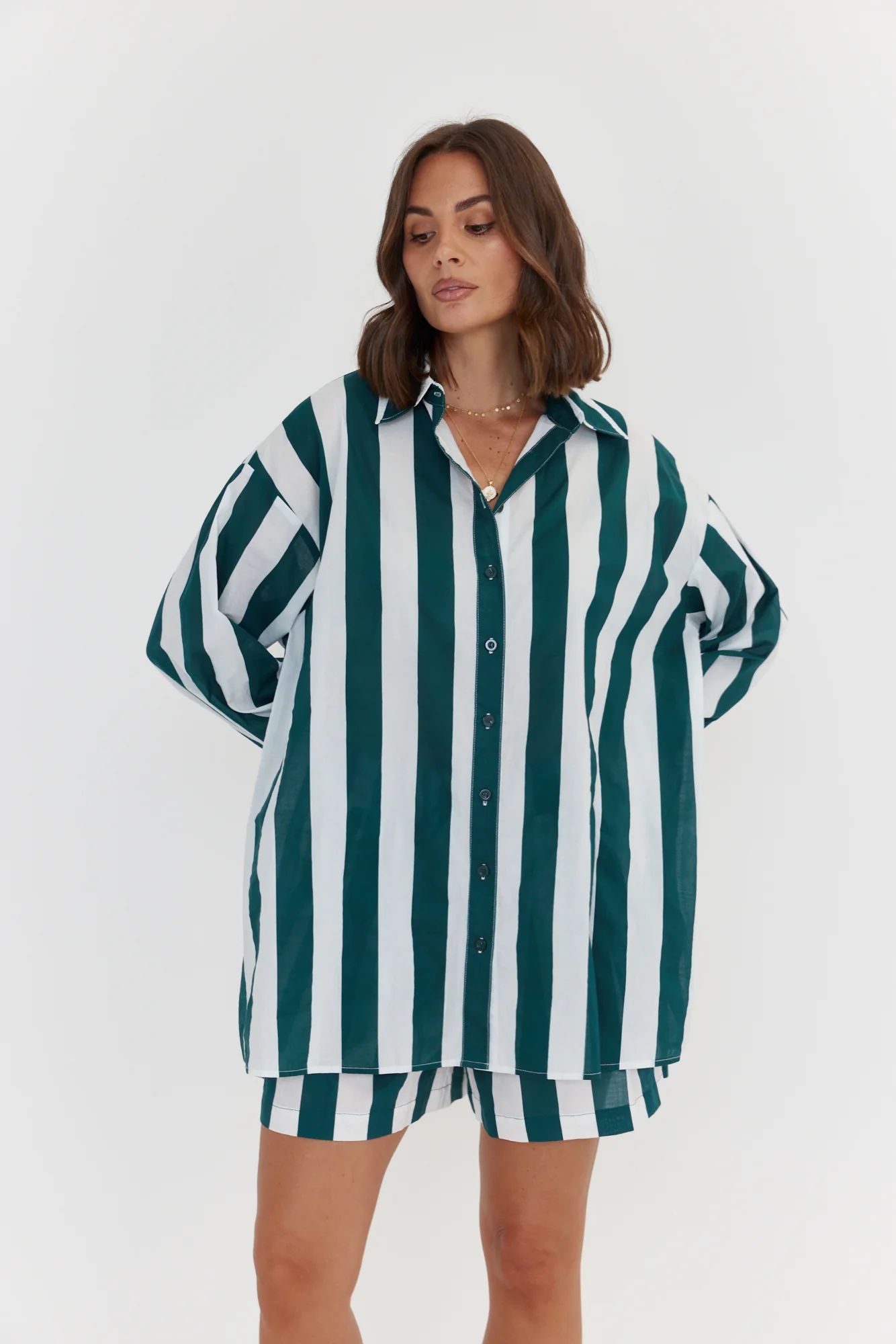 PLUTO Shirt Green Stripe - Image 10