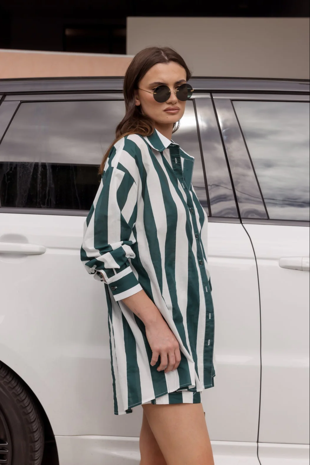 PLUTO Shirt Green Stripe - Image 7