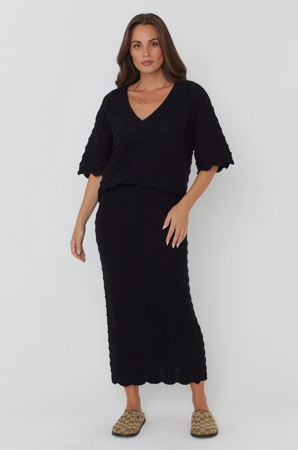 RATAN Knit Skirt Black - Image 7