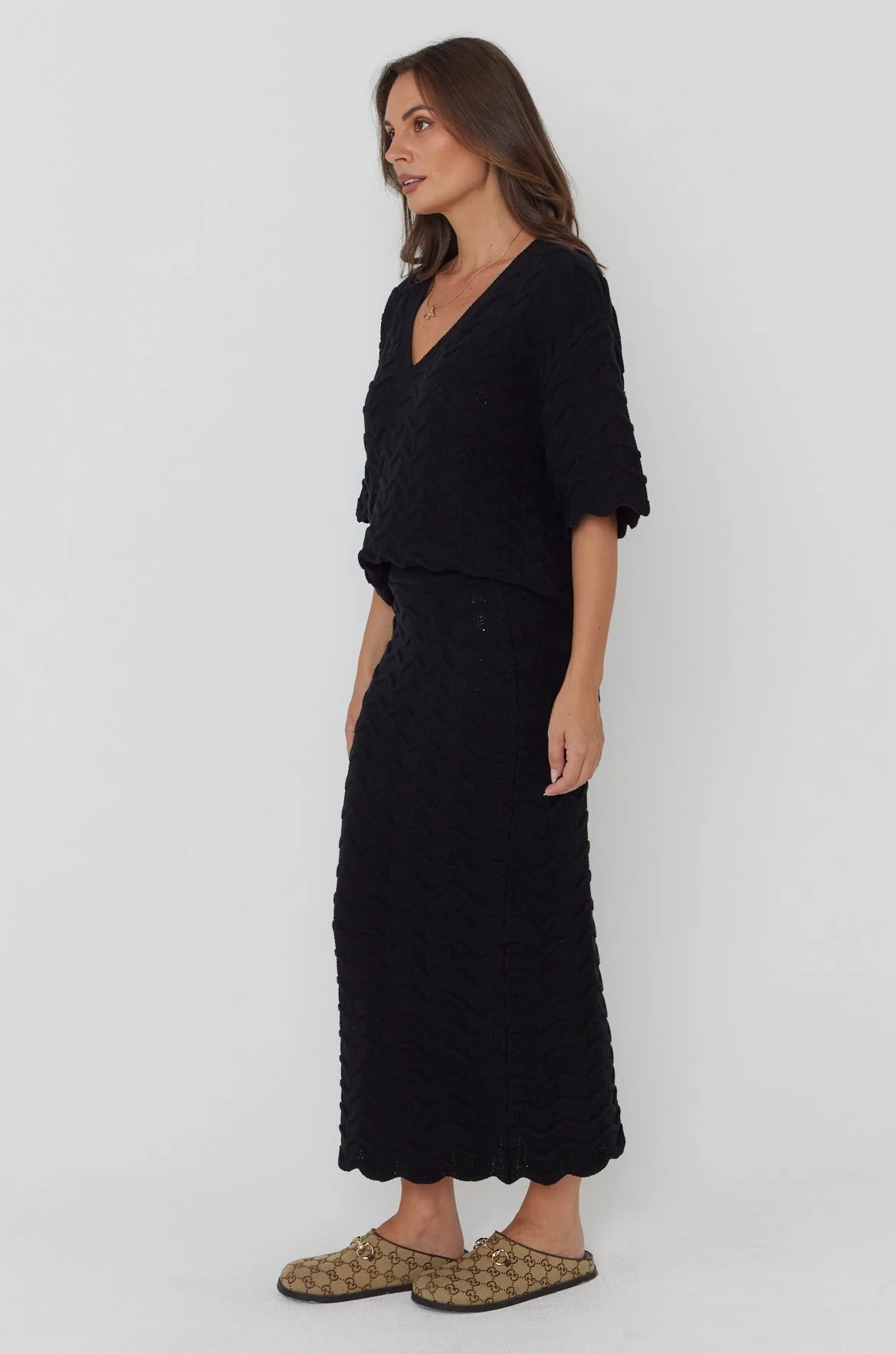 RATAN Knit Skirt Black - Image 9