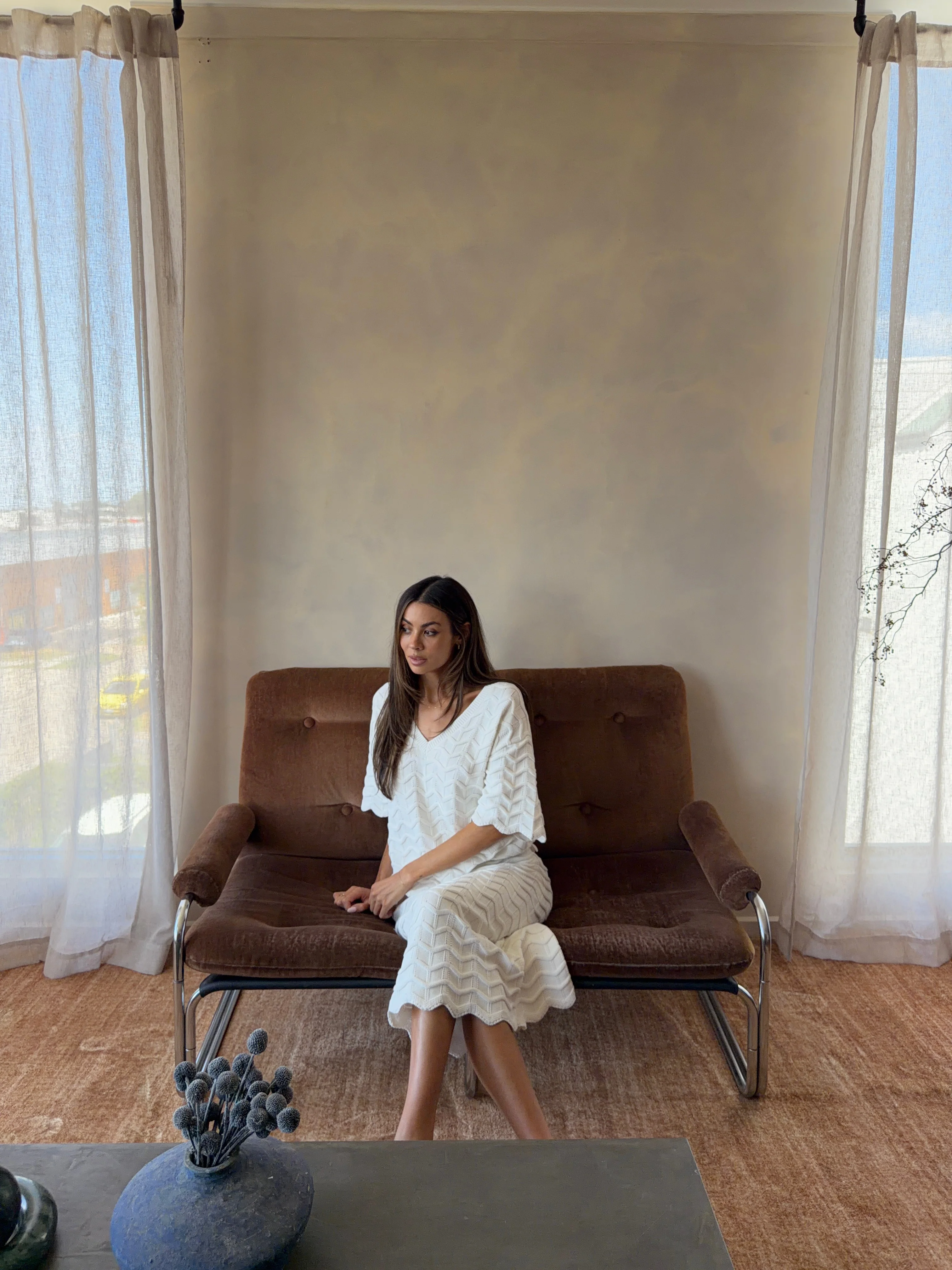 RATAN Knit Skirt White - Image 5