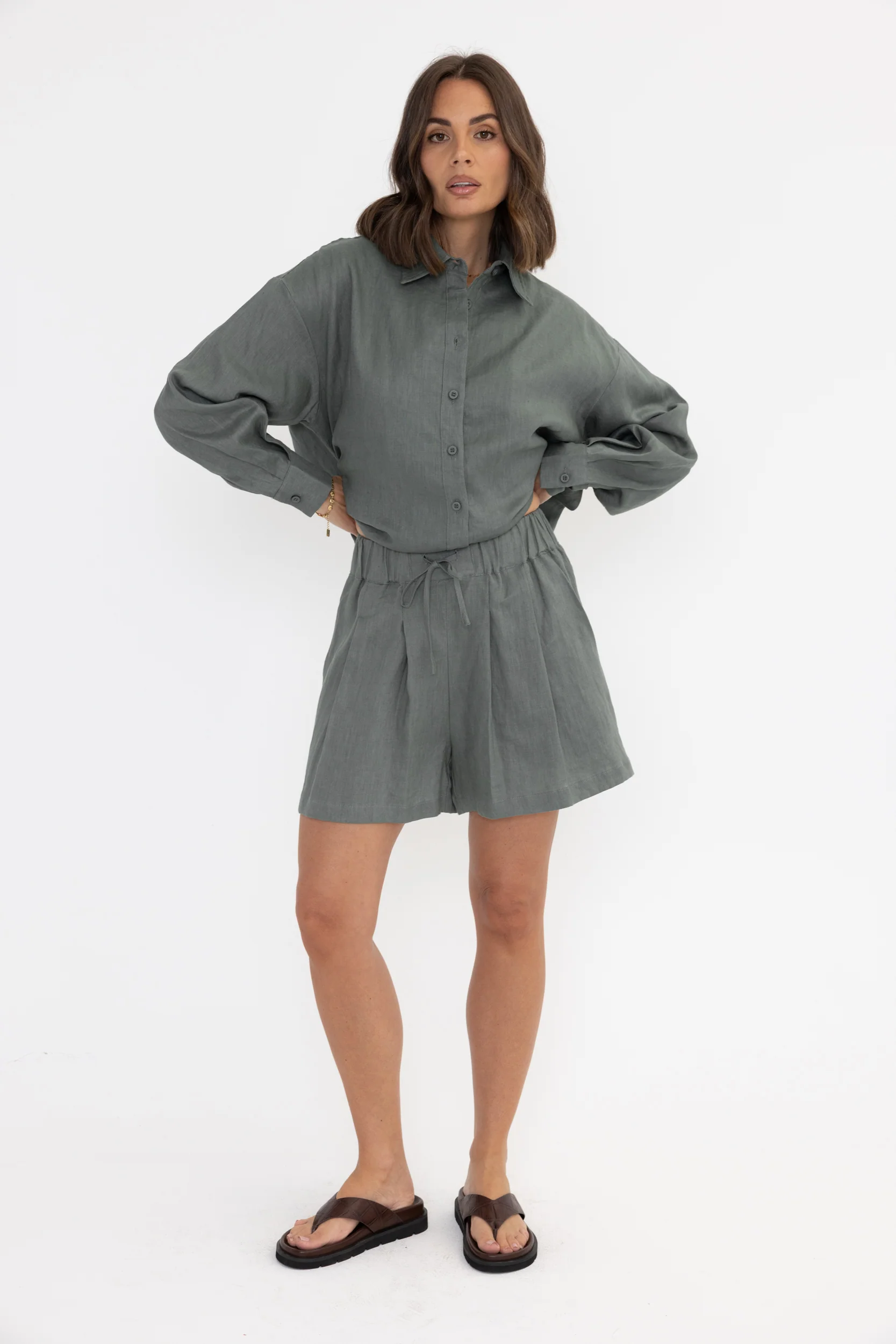 RAZ Shorts Dusty Green - Image 7