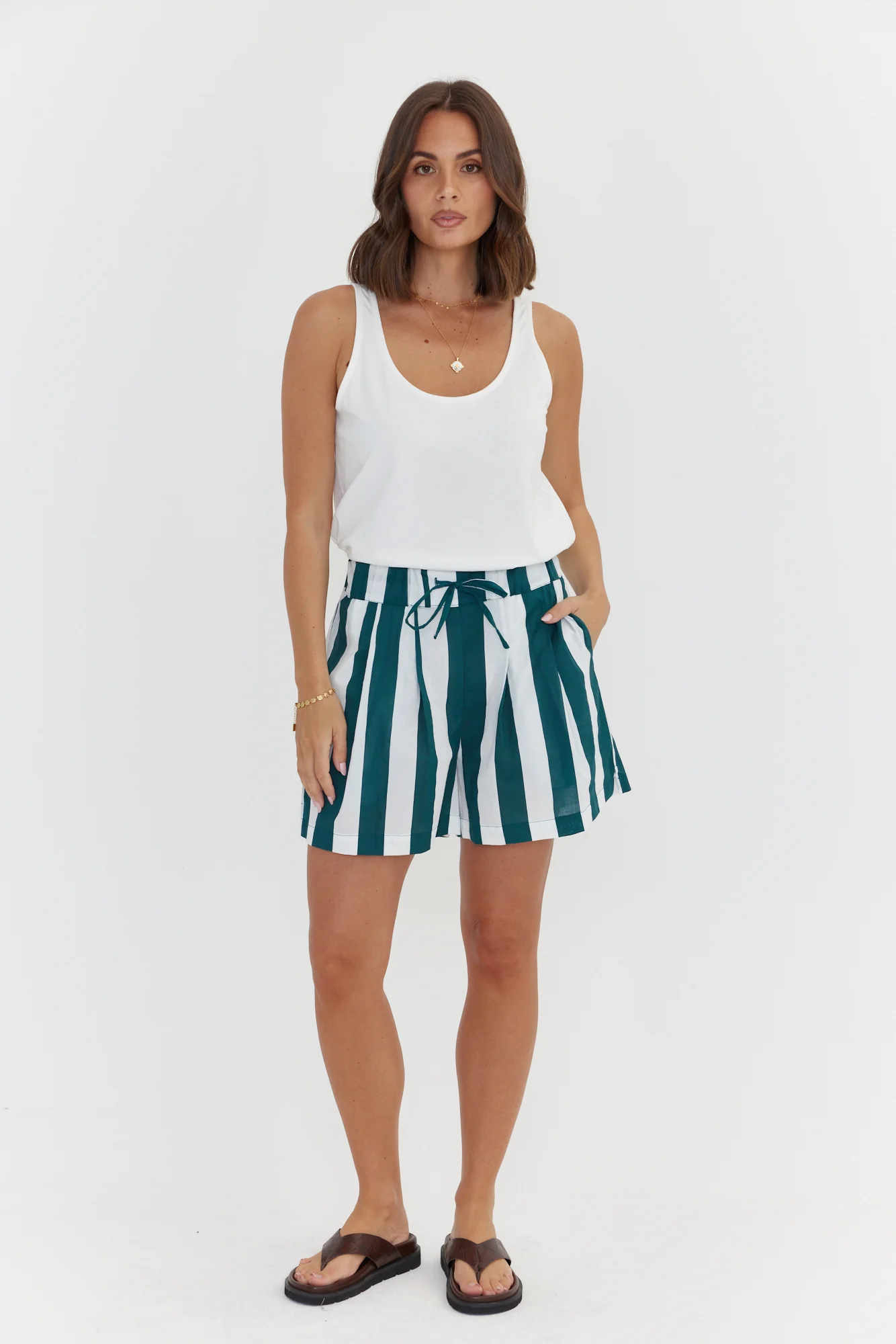 RAZ Shorts Green Stripe - Image 6