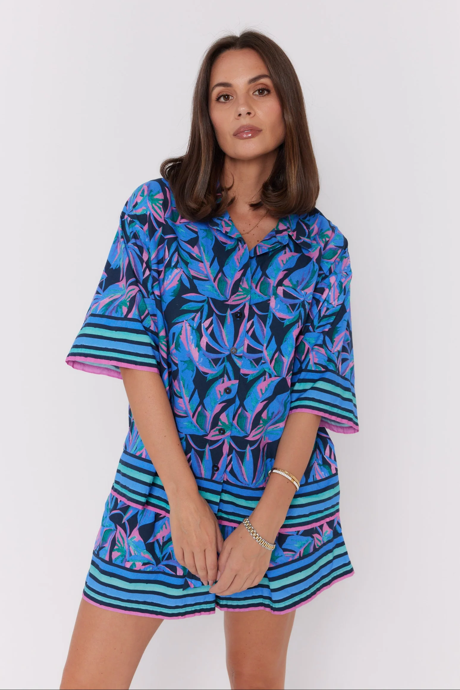 RISE Shirt Navy Floral Print - Image 10