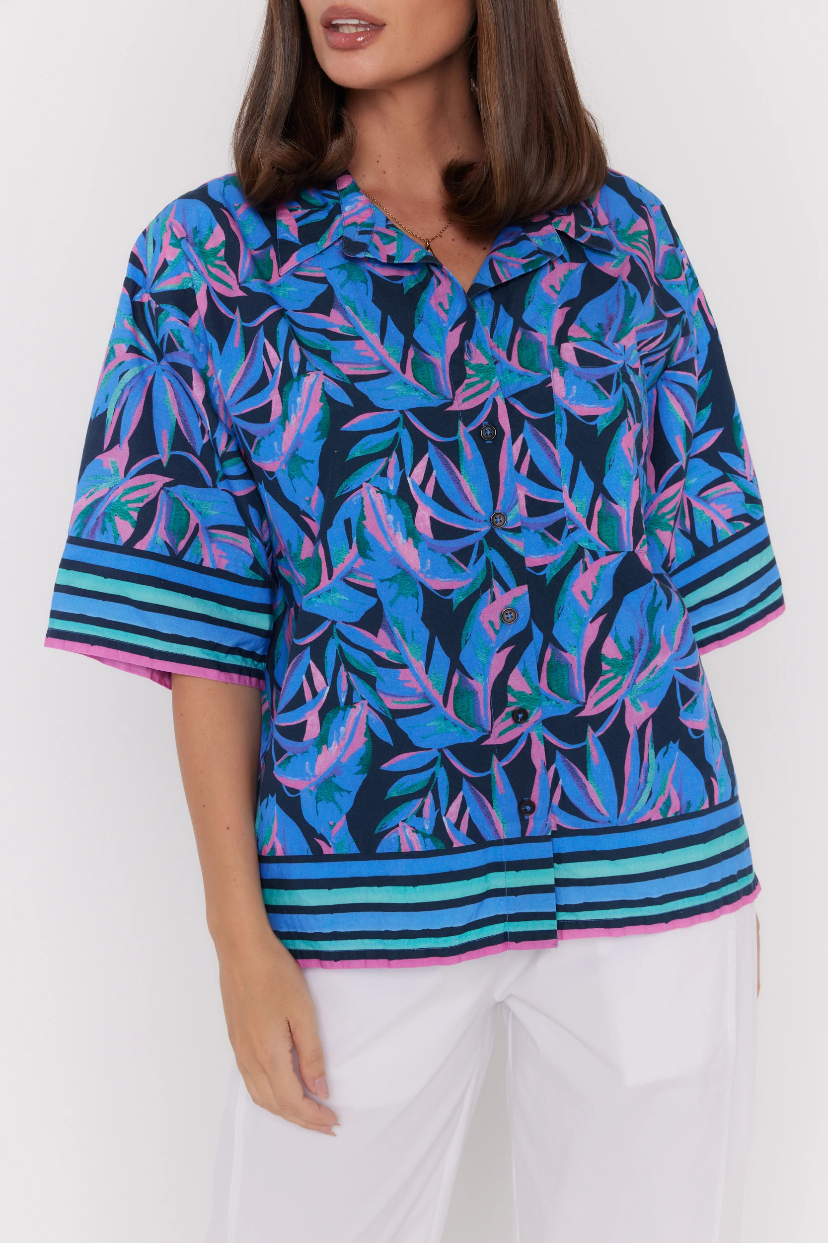 RISE Shirt Navy Floral Print - Image 11
