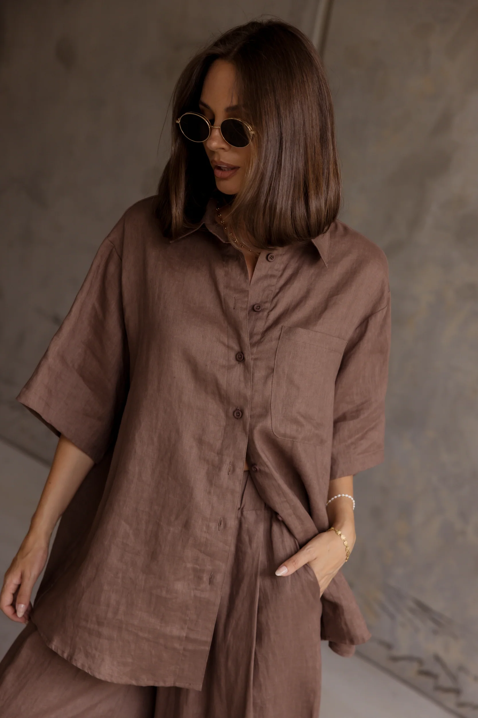 ROGUE Shirt Linen Chocolate