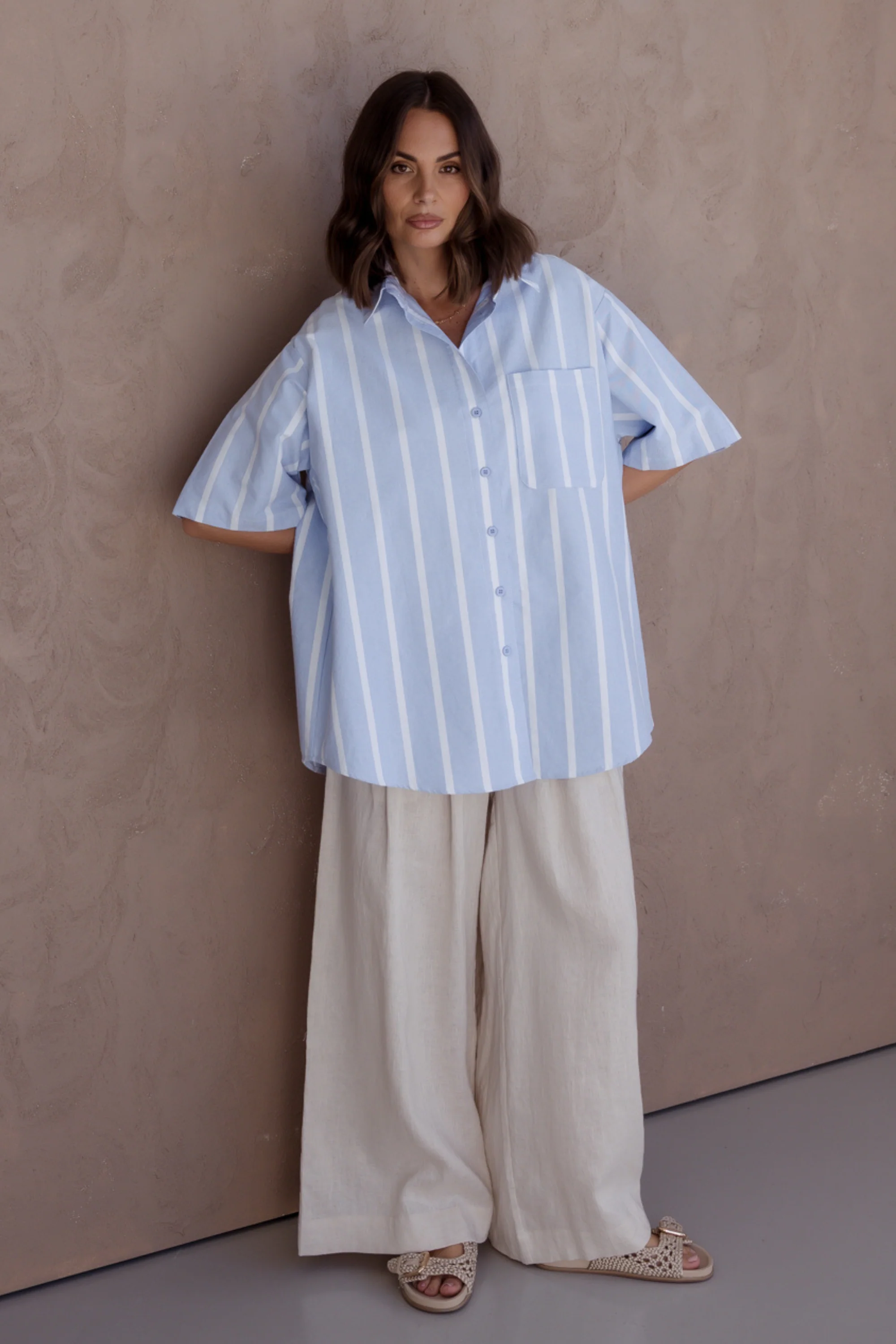 ROGUE Shirt Chambray Blue Stripe - Image 3