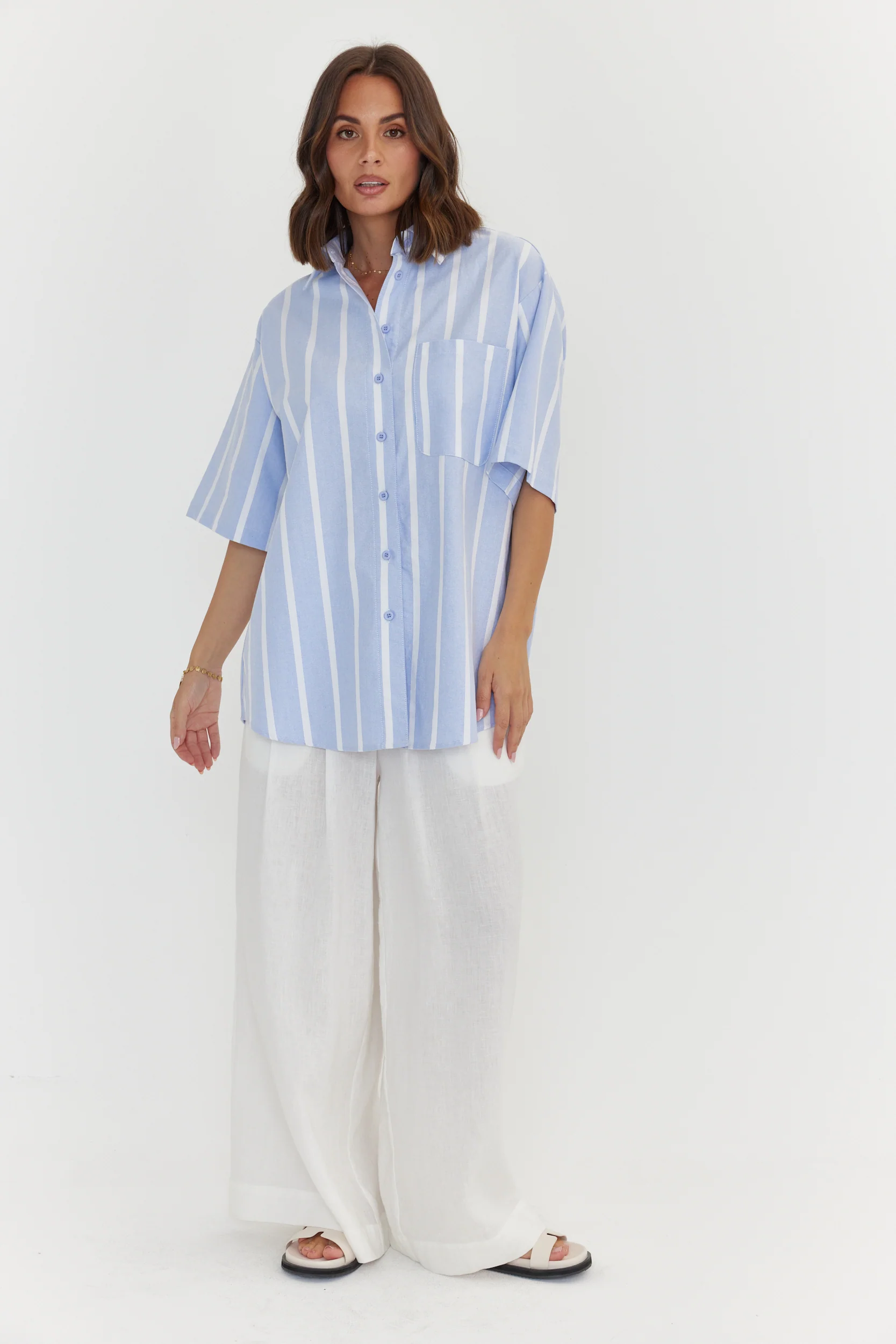 ROGUE Shirt Chambray Blue Stripe - Image 5