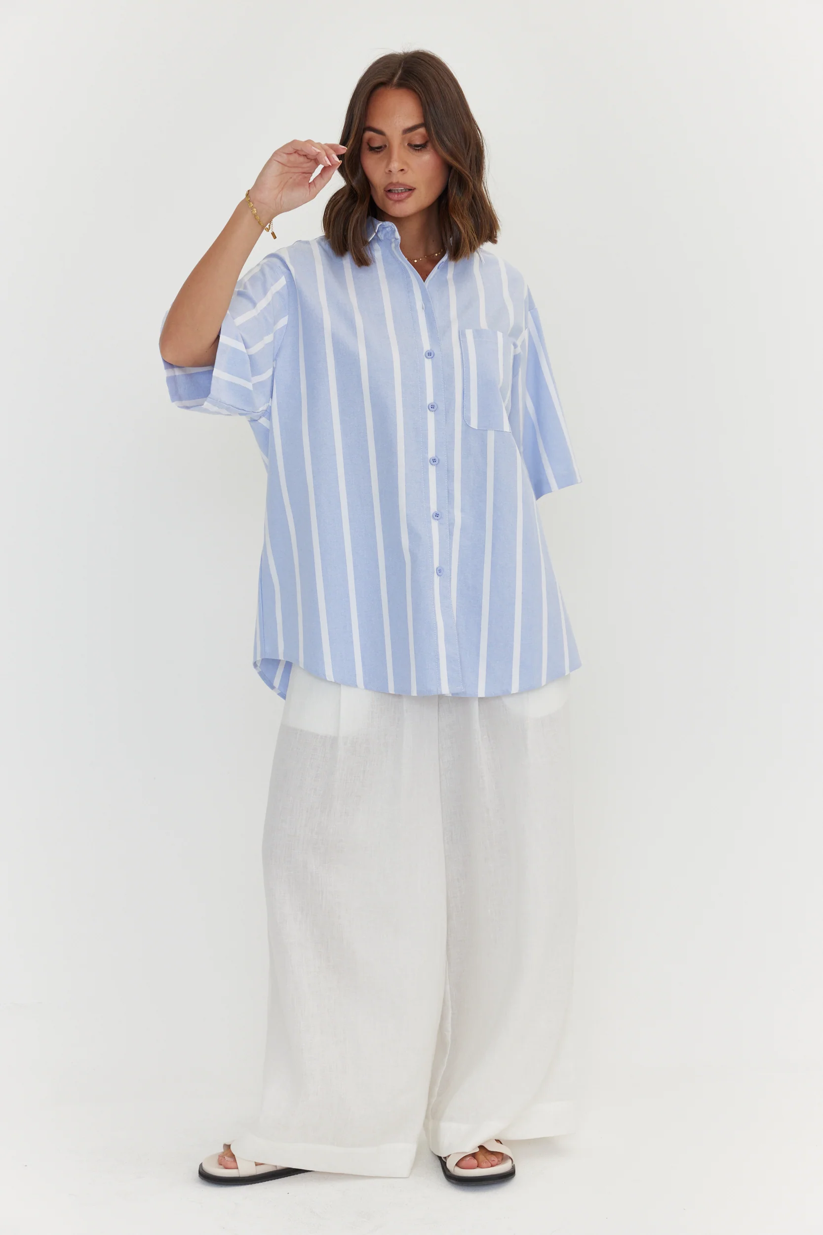 ROGUE Shirt Chambray Blue Stripe - Image 7