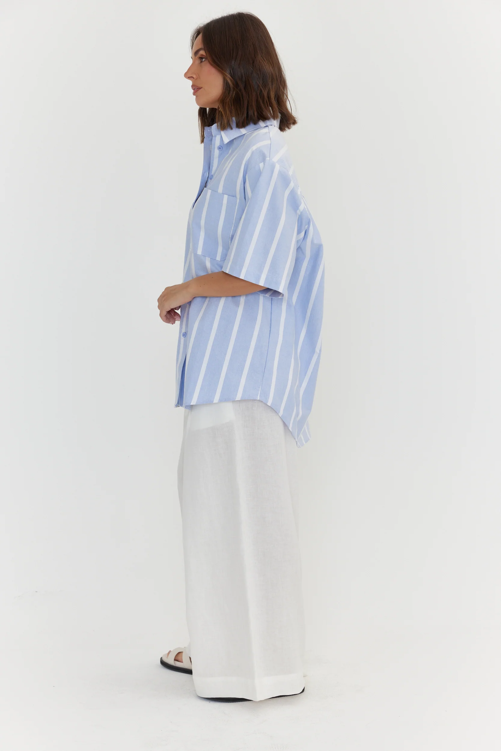 ROGUE Shirt Chambray Blue Stripe - Image 8