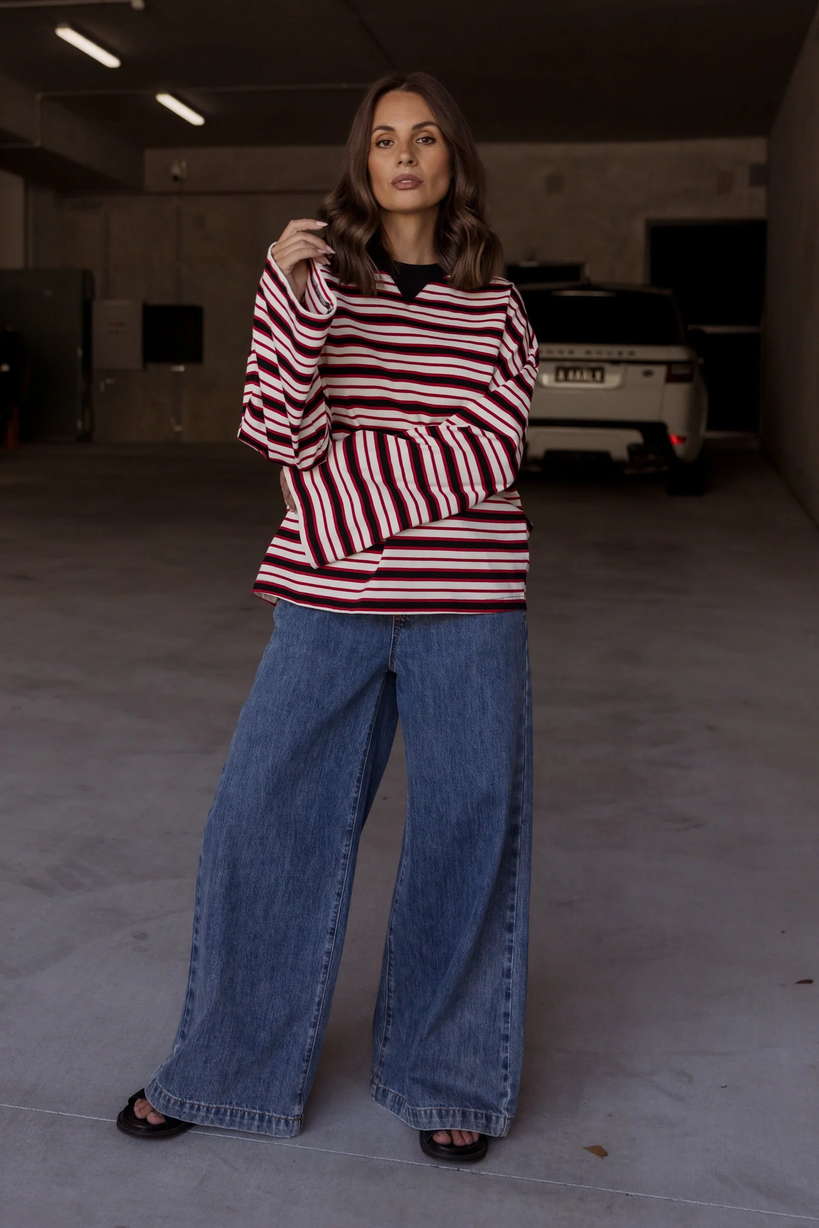 SABLE Long Sleeve Top Red Stripe - Image 2