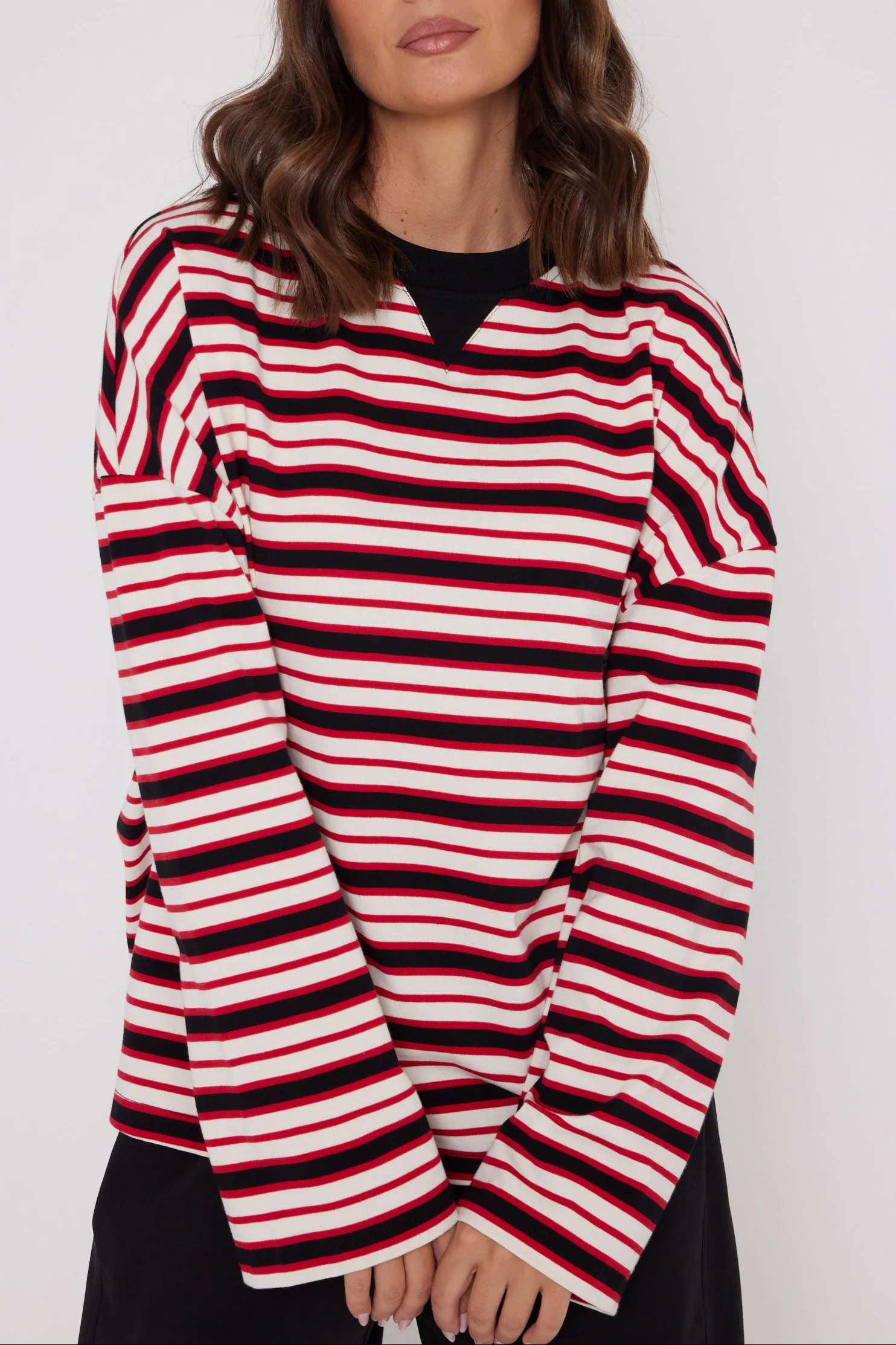 SABLE Long Sleeve Top Red Stripe - Image 7