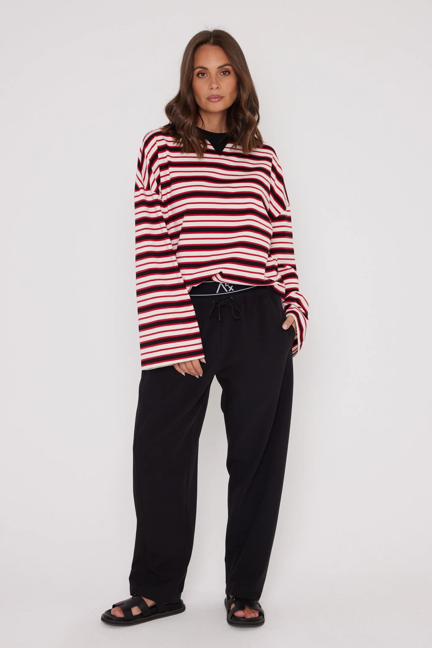 SABLE Long Sleeve Top Red Stripe - Image 8