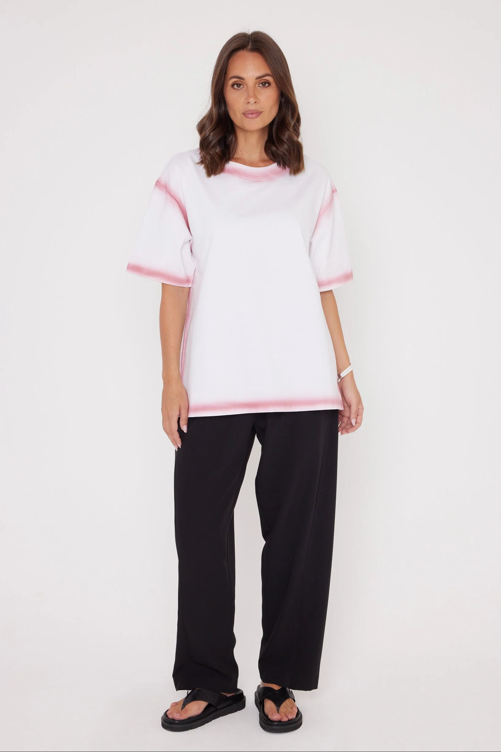 SPRAY T-Shirt White/Dusty Pink - Image 5