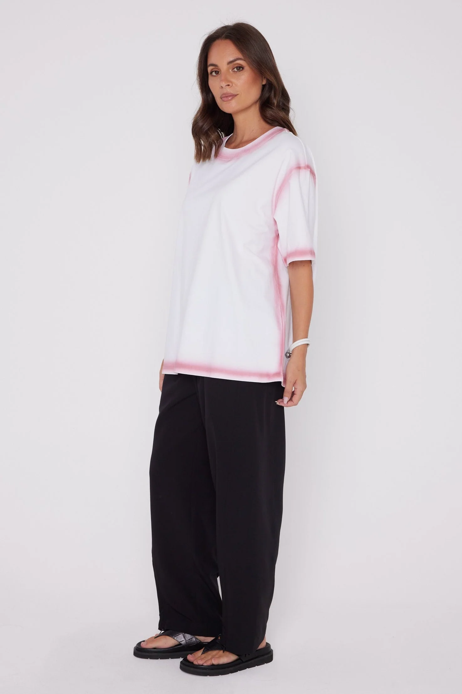 SPRAY T-Shirt White/Dusty Pink - Image 7