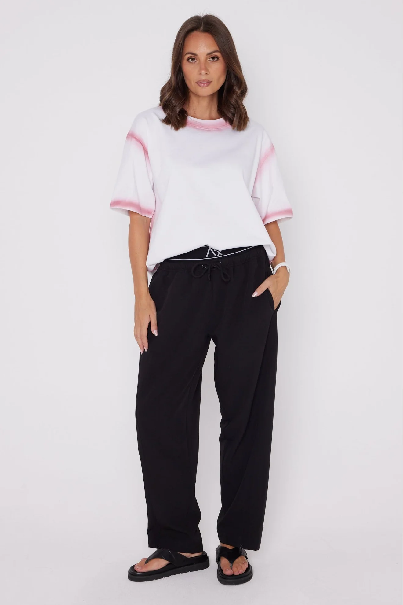 SPRAY T-Shirt White/Dusty Pink - Image 8