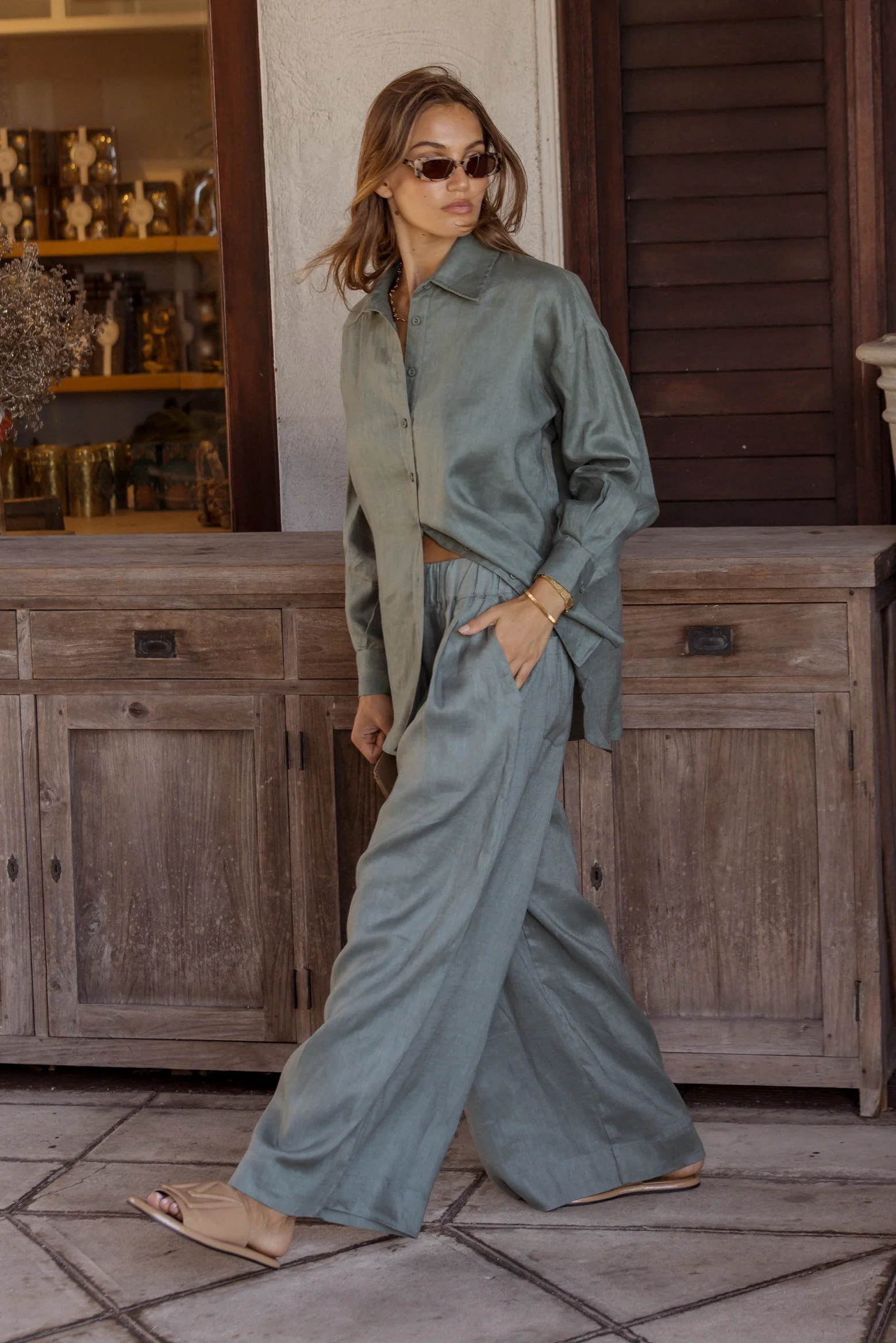 TERI Pants Dusty Green - Image 2