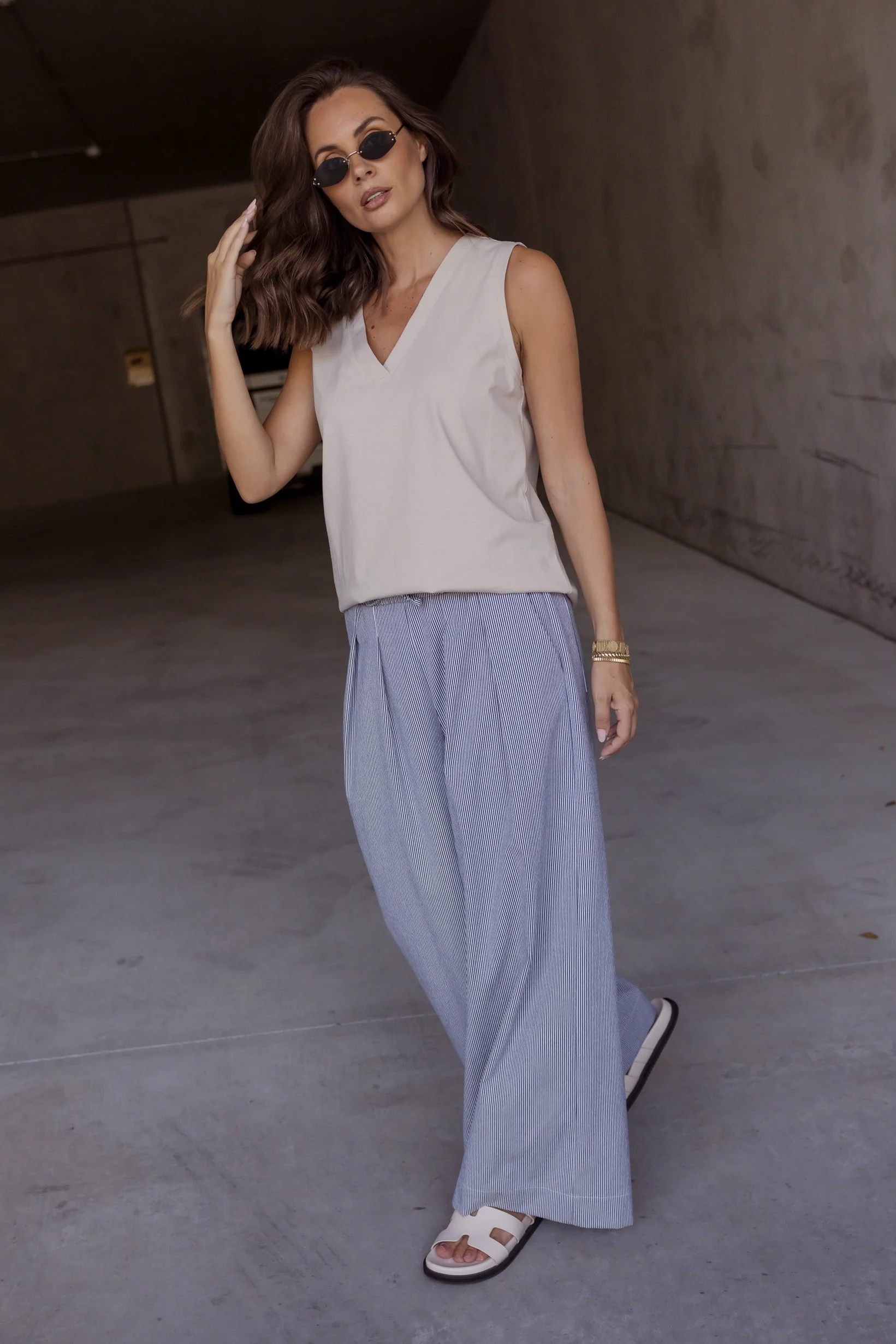 TERI Pants Navy Stripe - Image 3