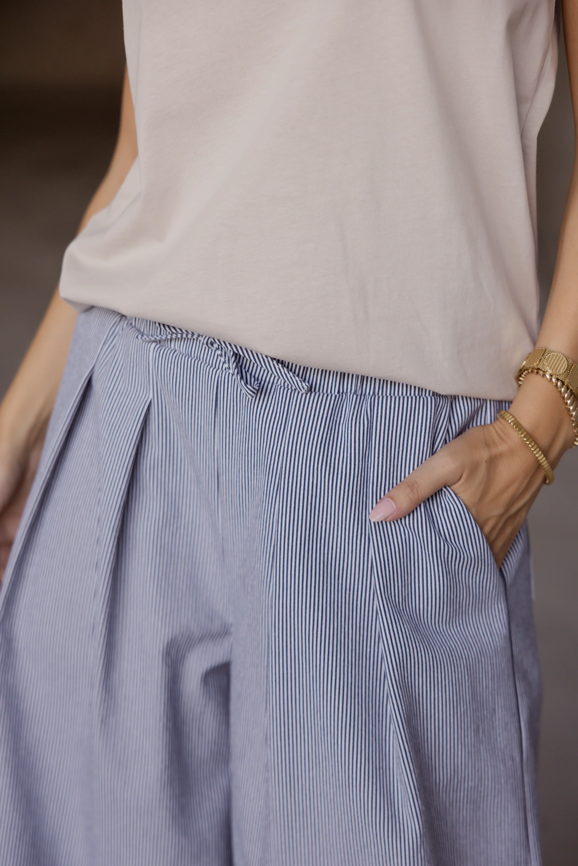 TERI Pants Navy Stripe - Image 6