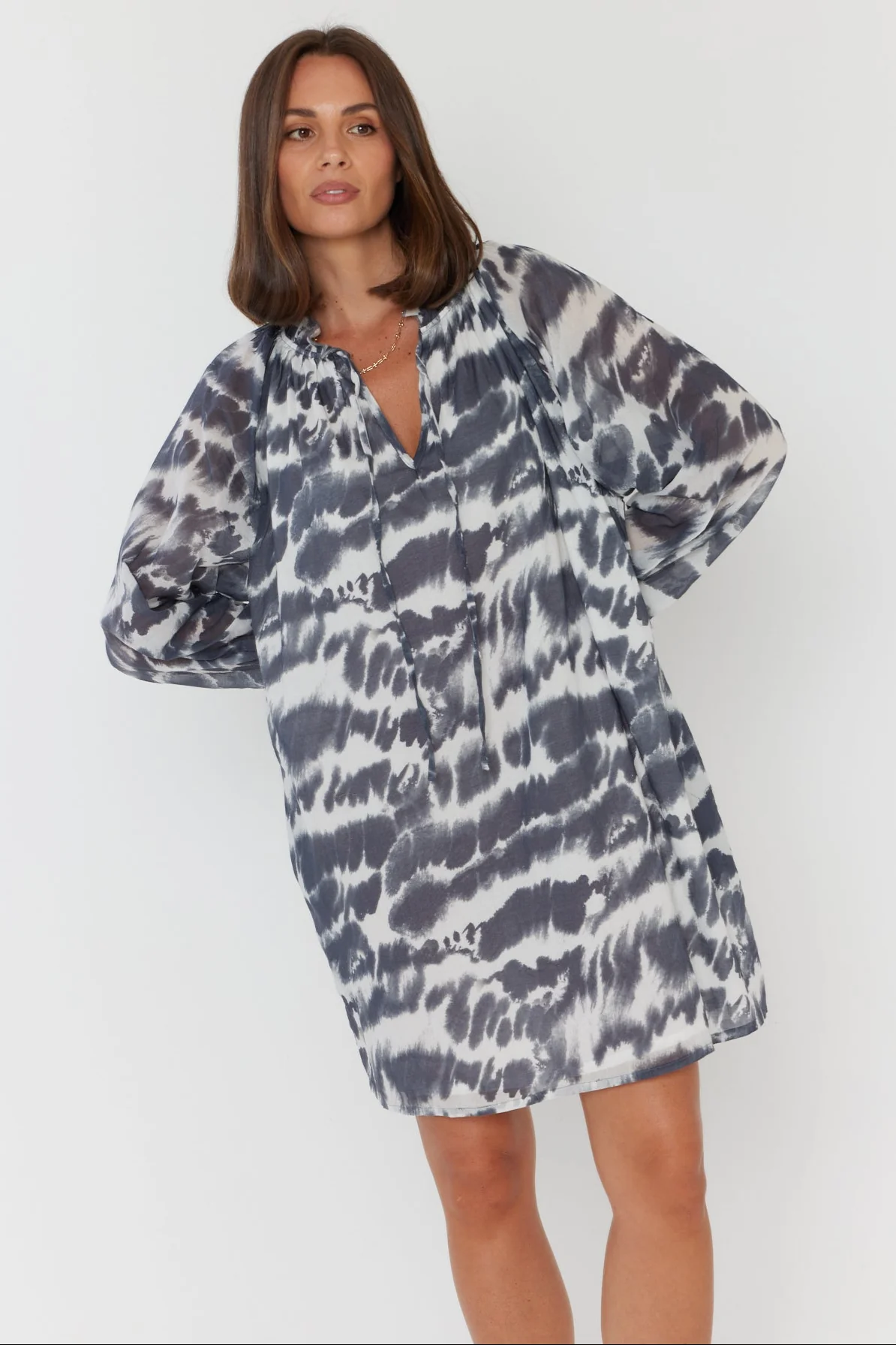 TOBIAS Dress Navy Blur - Image 6