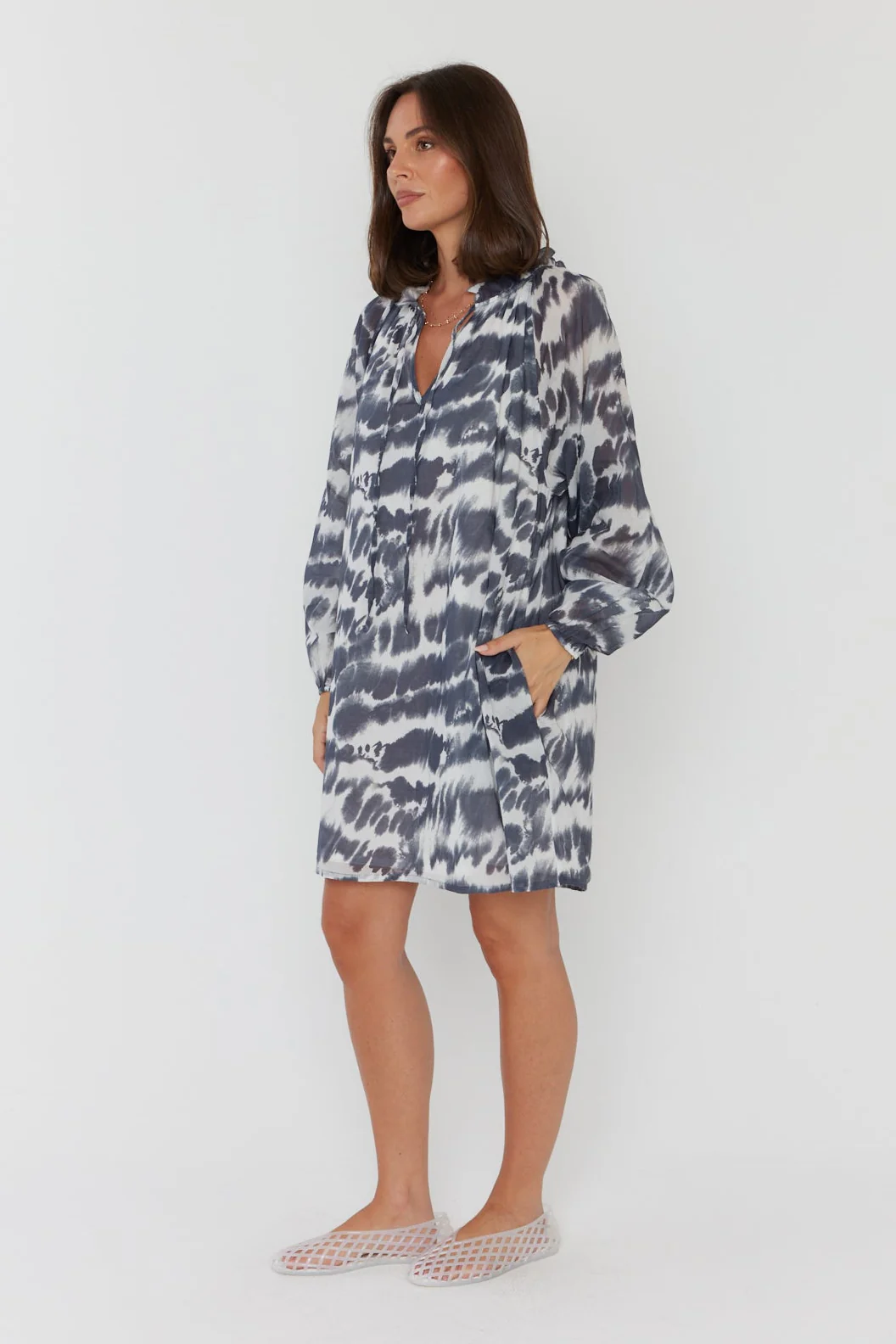 TOBIAS Dress Navy Blur - Image 8