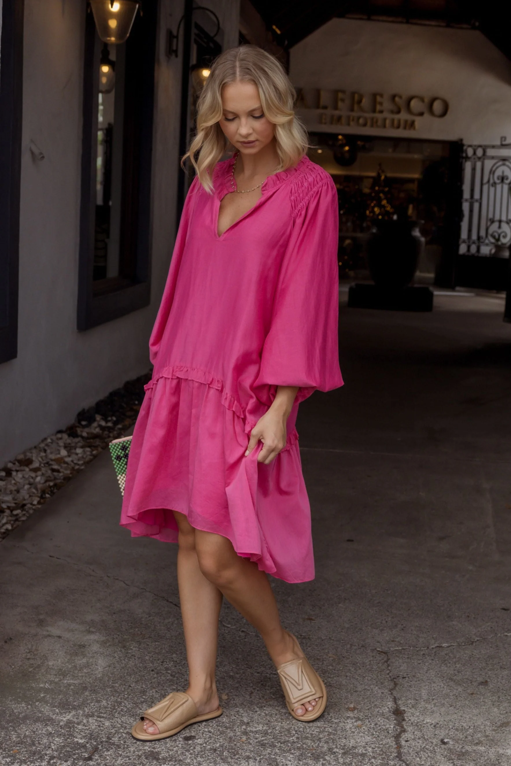 TOMMY Dress Hot Pink - Image 3