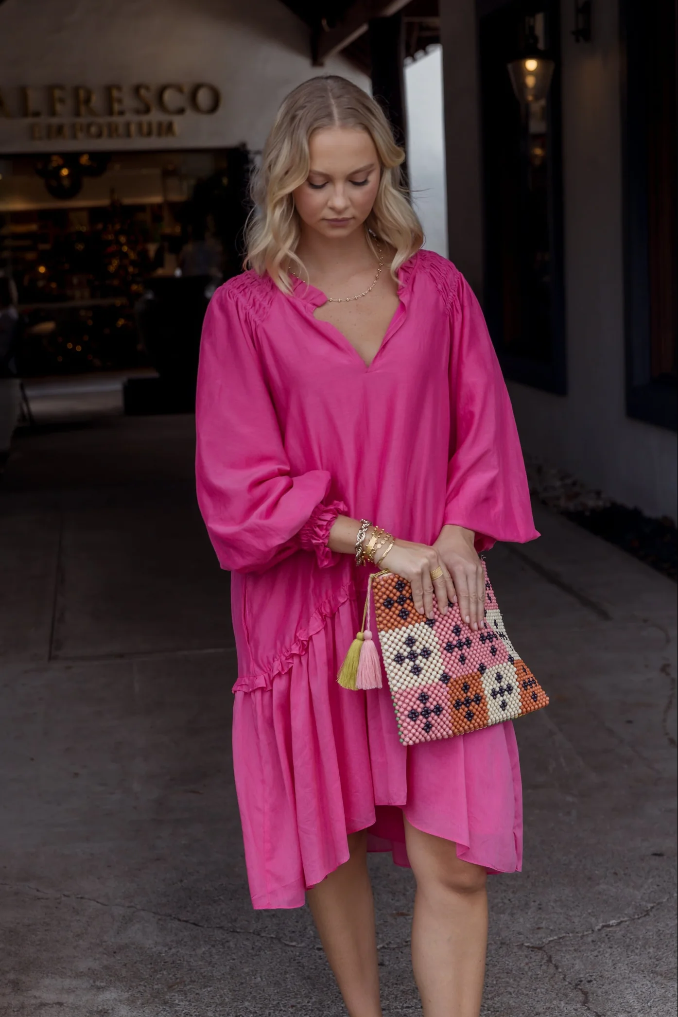 TOMMY Dress Hot Pink - Image 4