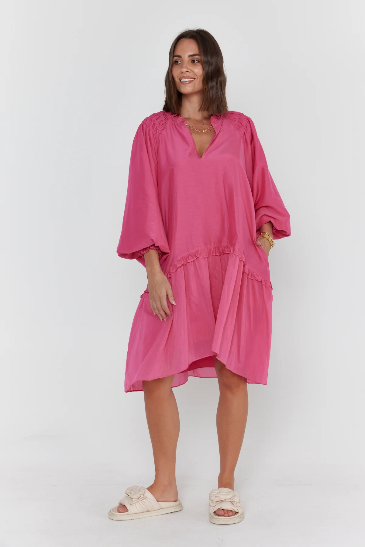 TOMMY Dress Hot Pink - Image 9