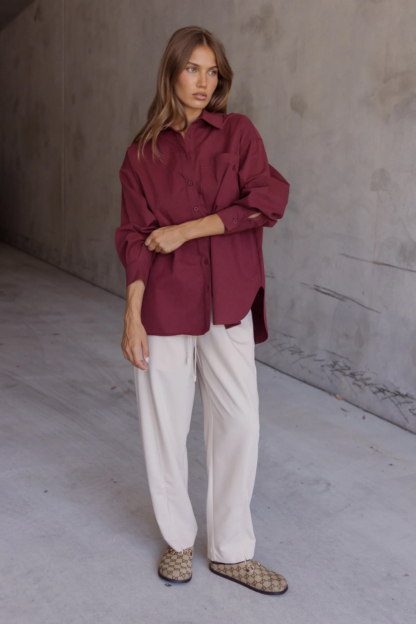 UNA Shirt Burgundy - Image 2