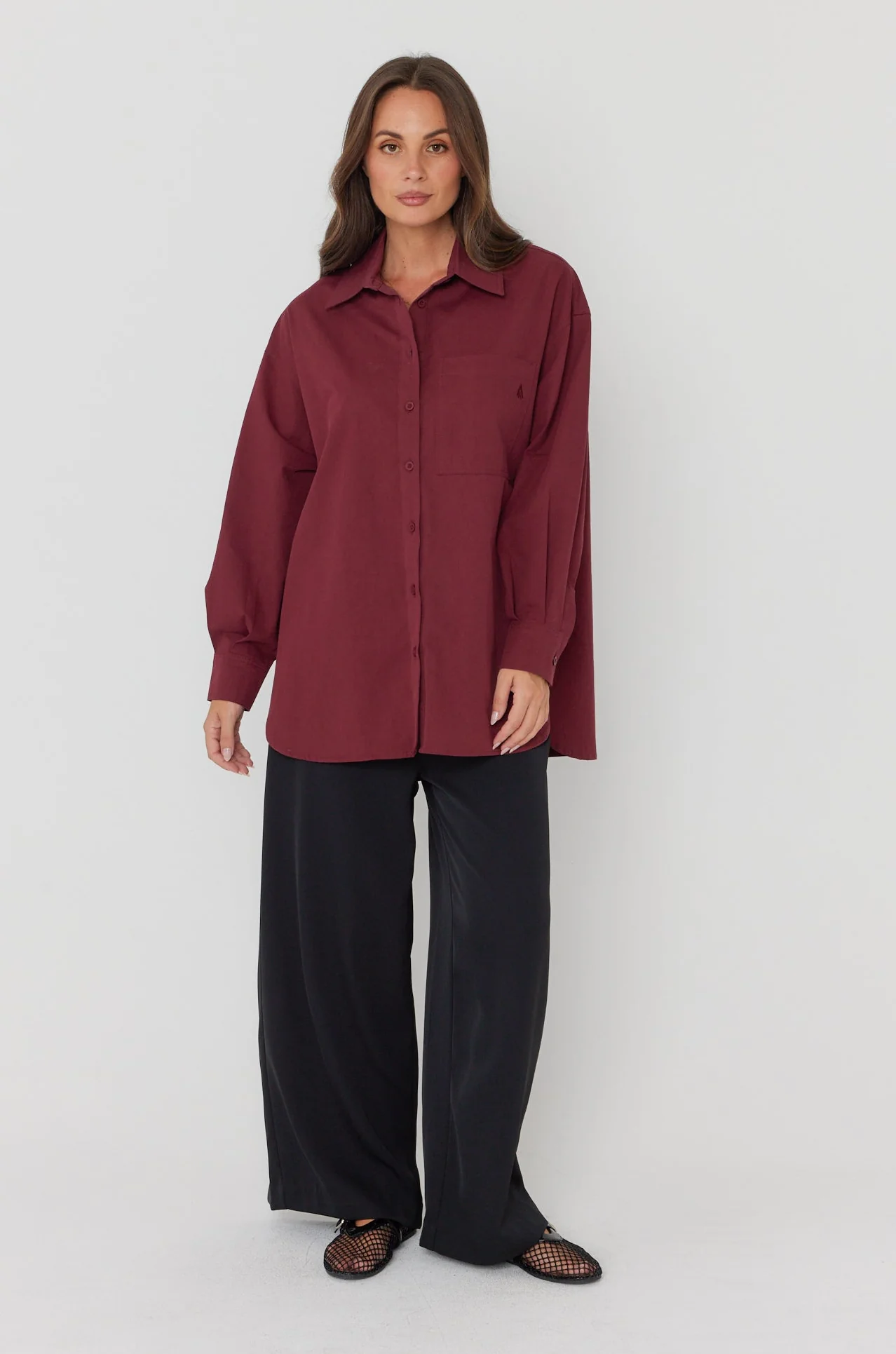 UNA Shirt Burgundy - Image 5