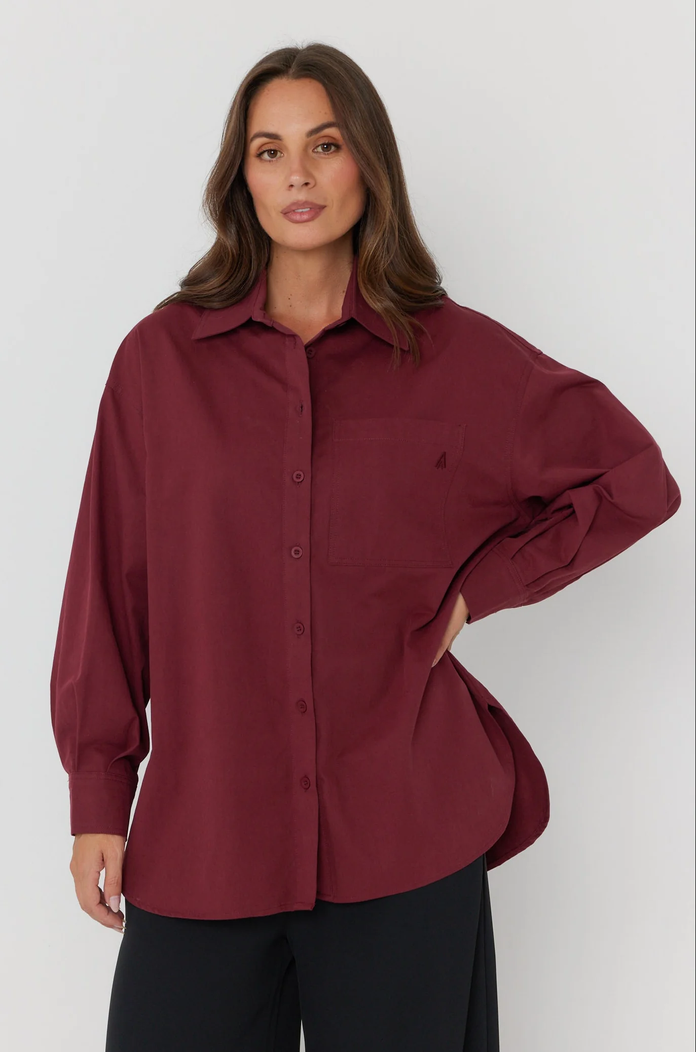 UNA Shirt Burgundy - Image 6