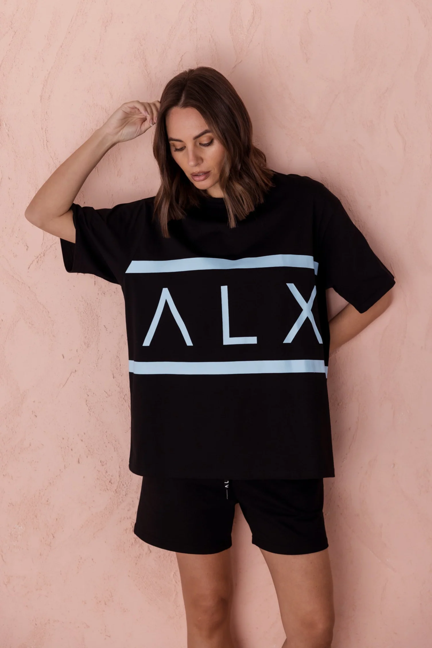 VEGAS T-Shirt Black/Light Blue