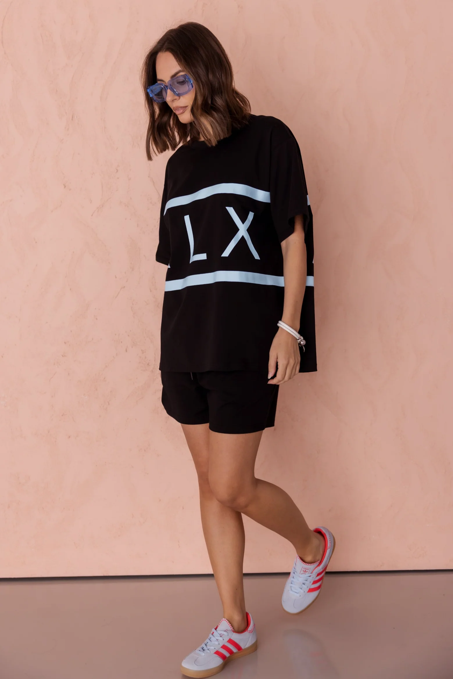 VEGAS T-Shirt Black/Light Blue - Image 4